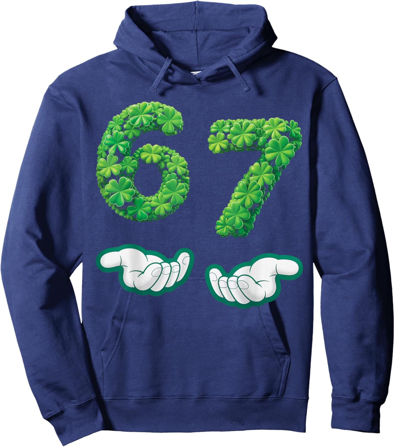 Lucky 67 Clover Fun Green Hoodie - Hoodie | Navy