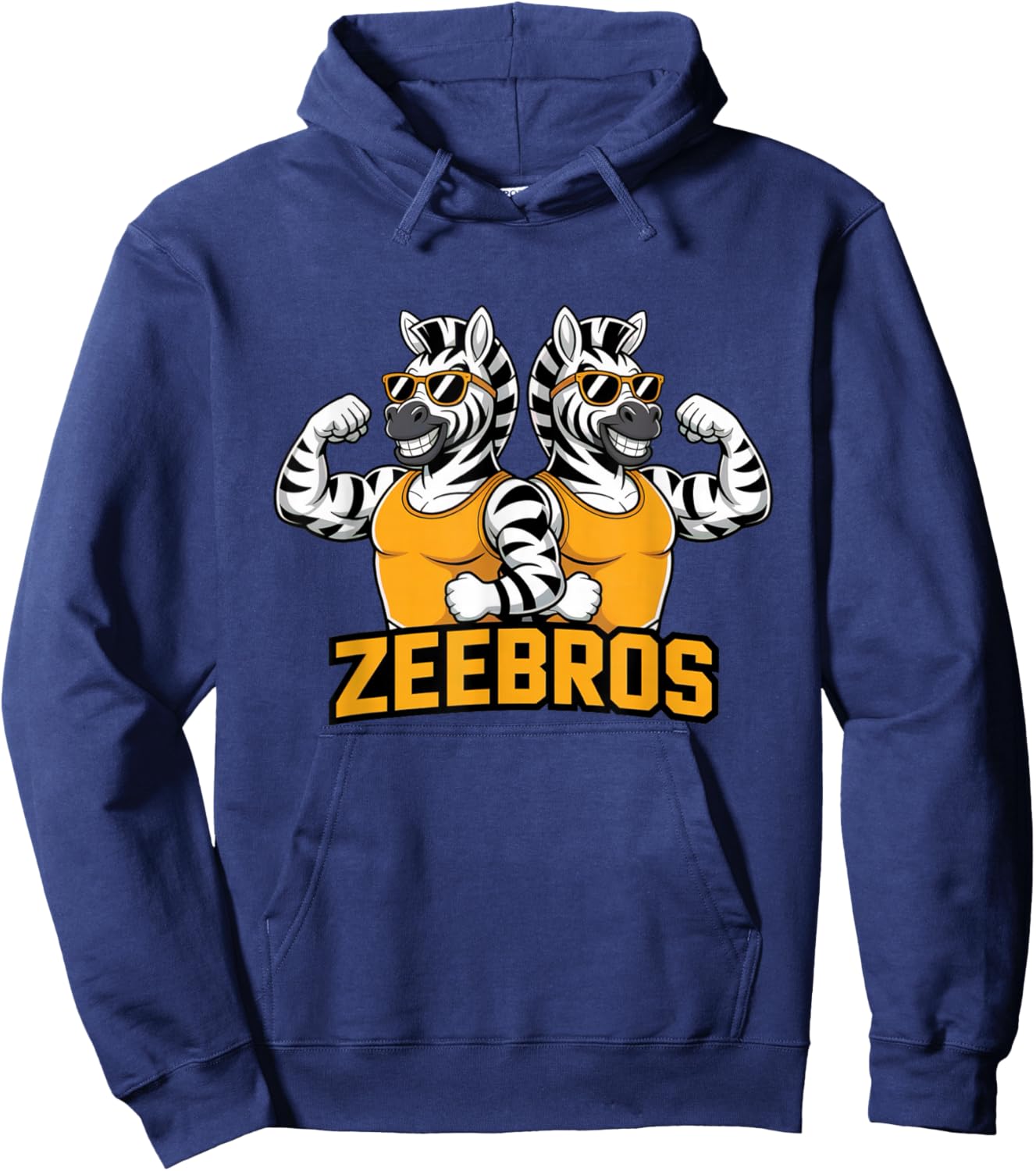 Zeebros Cute Zebra Duo Design for Zebros Lovers Hoodie - Hoodie | Navy