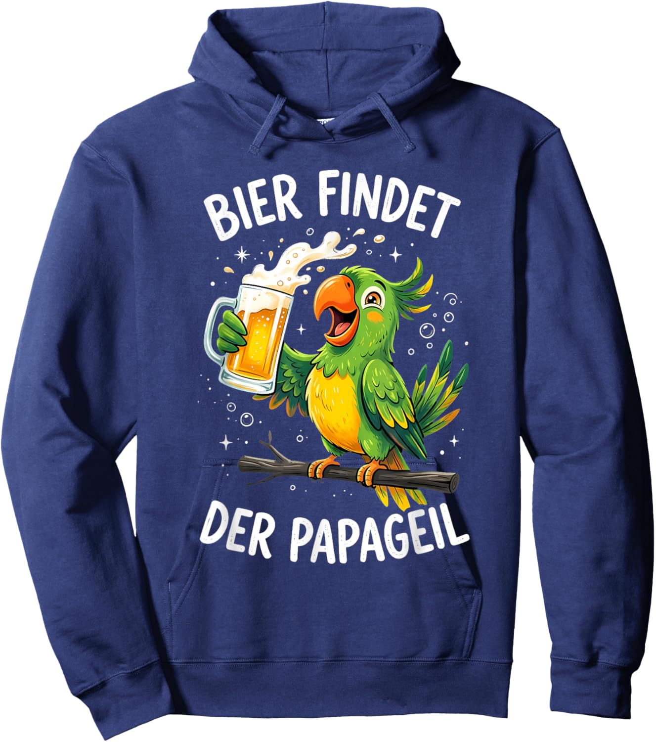 Bier Findet Der Papageil Hoodie - Hoodie | Navy