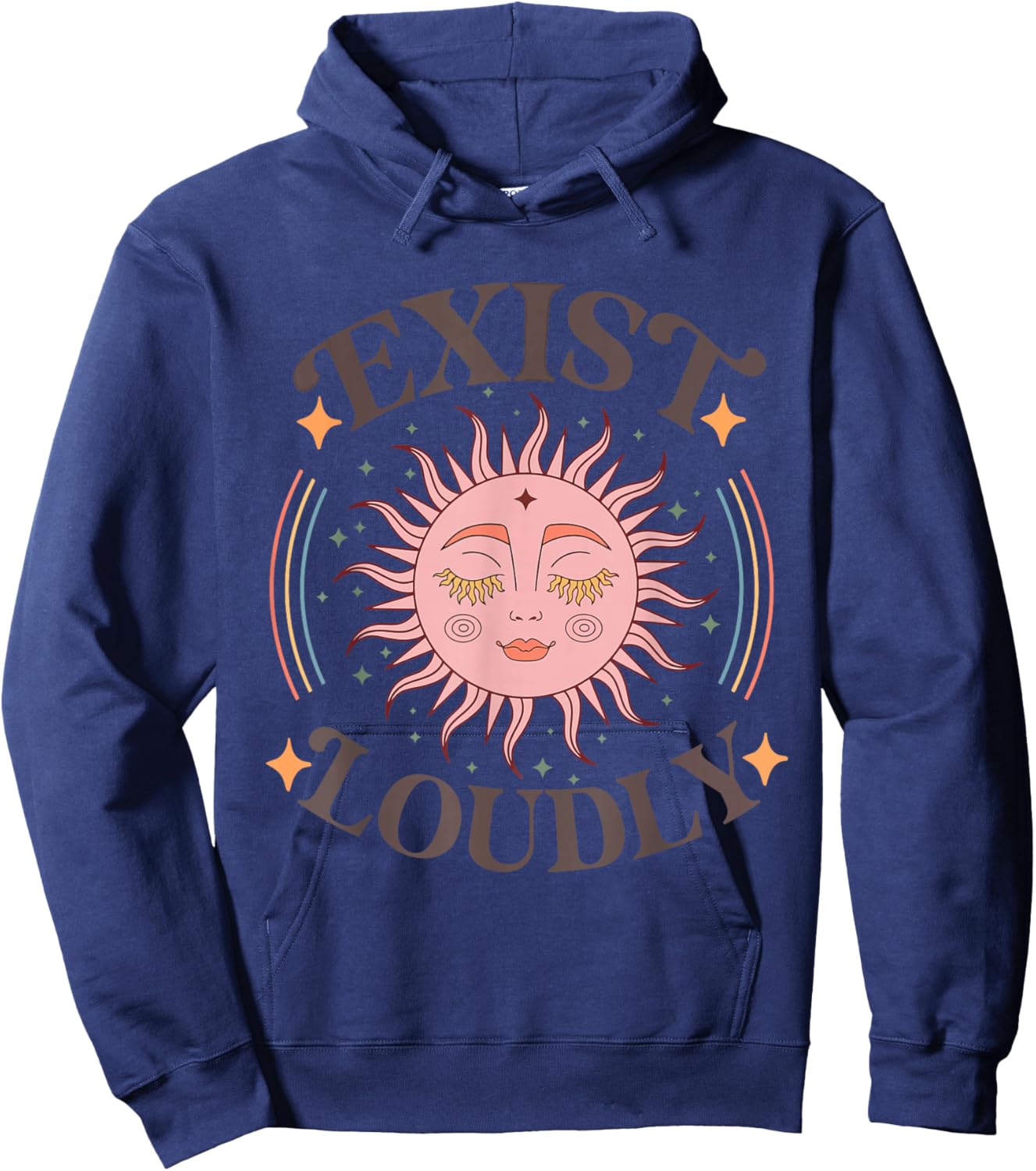 Exist loudly Funny design Hoodie - Hoodie | Navy