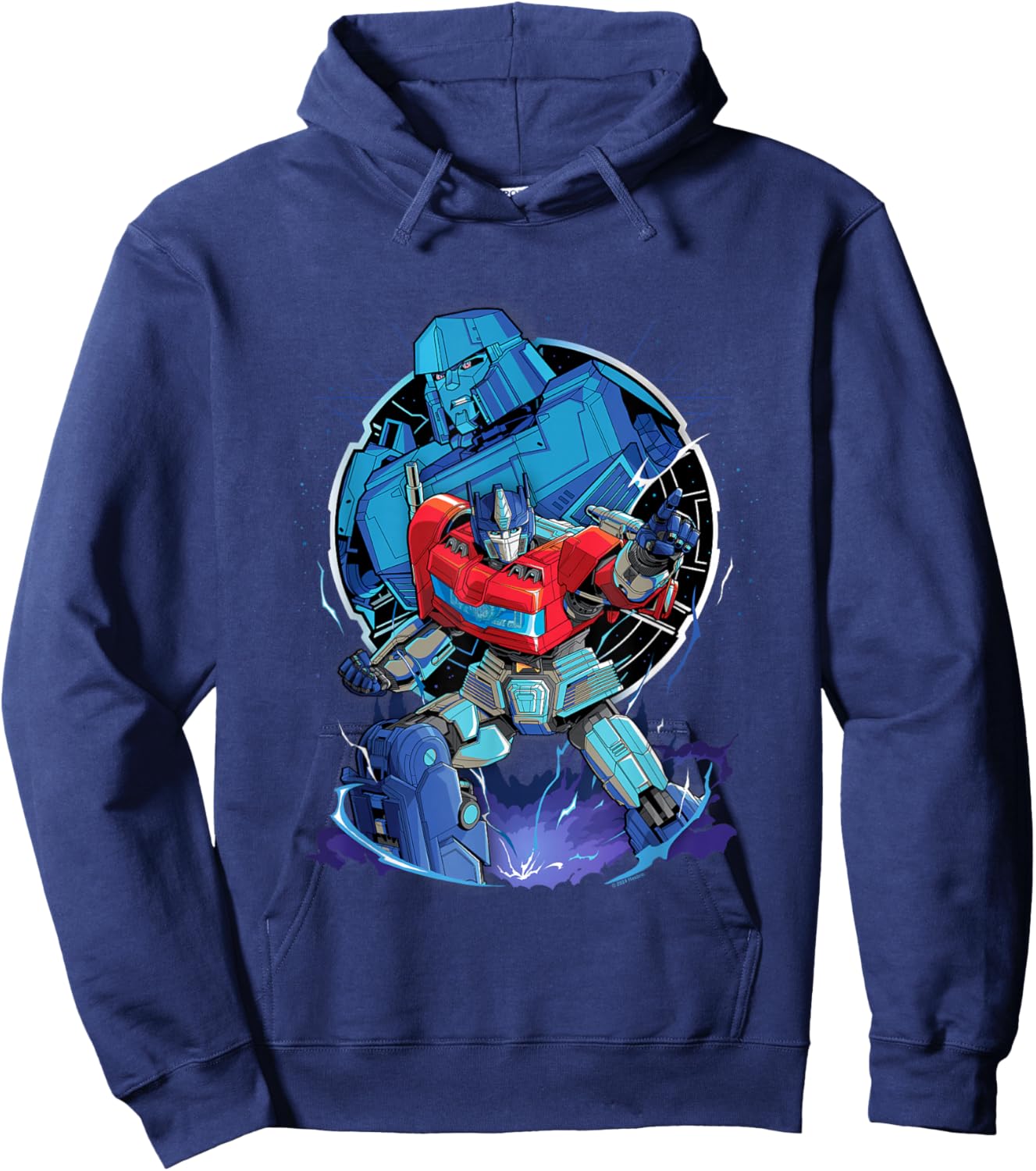 Transformers One Optimus Prime Megatron Lurking Hoodie - Hoodie | Navy