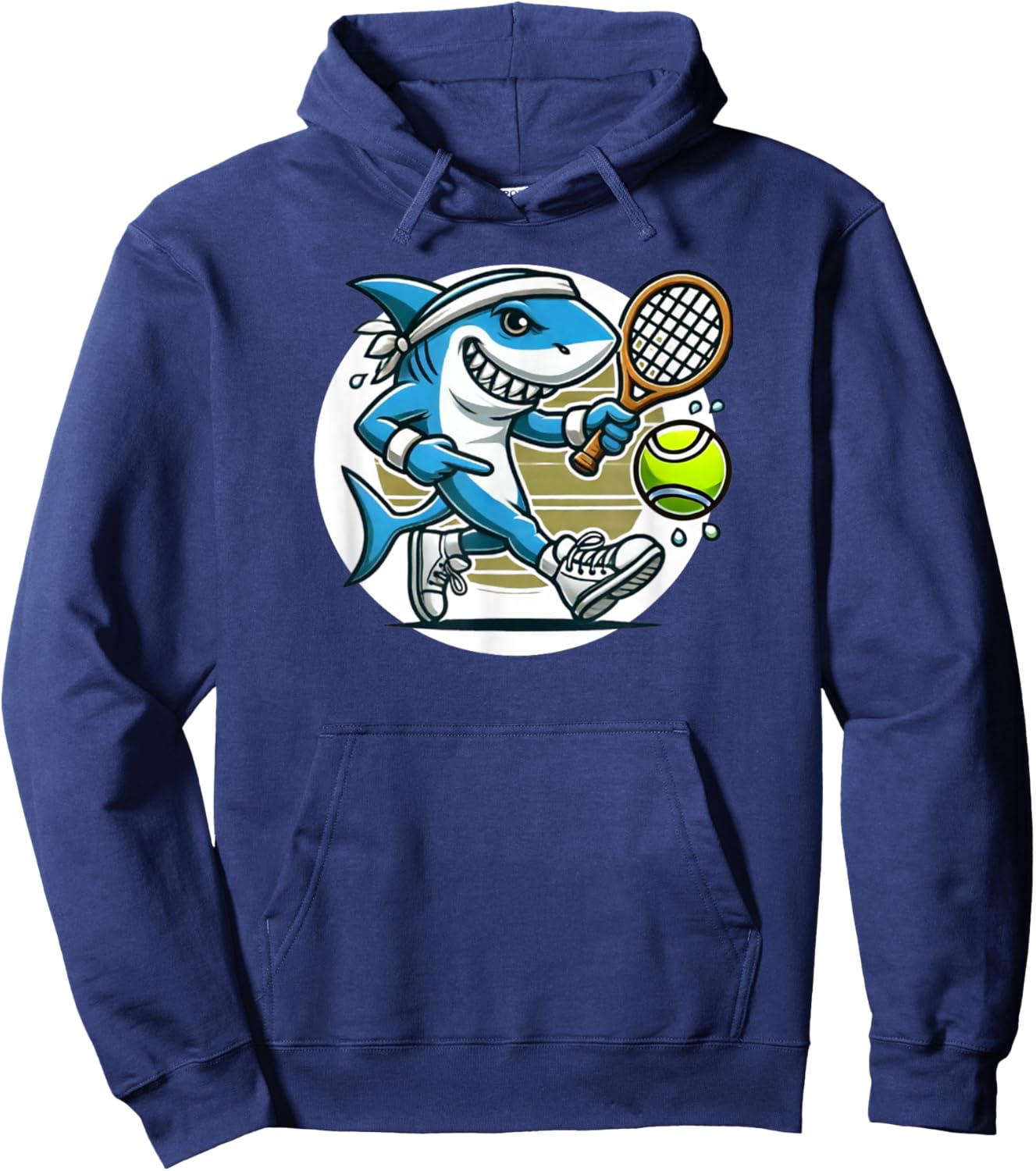 Tennis Skark Playing Tennis Hoodie - Hoodie | Navy