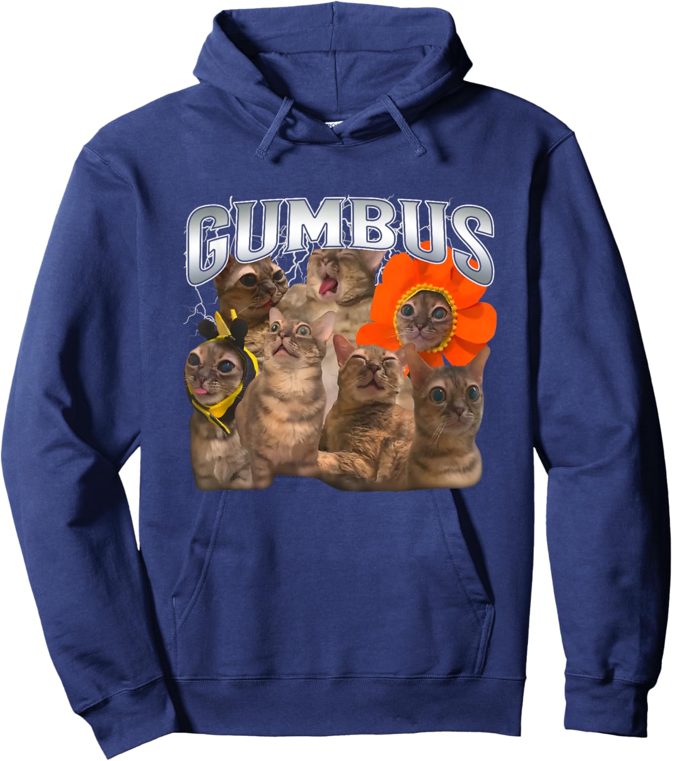 Funny Cat Gumbus Cat Lovers Trendy Cute Animal Hoodie - Hoodie | Navy