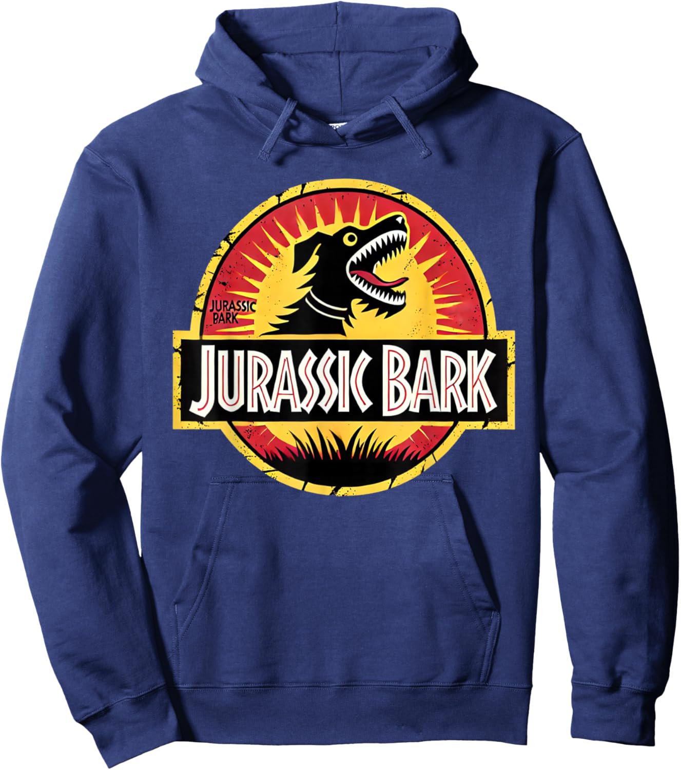 Jurassic Bark Dog Lover Funny Parody Hoodie - Hoodie | Navy