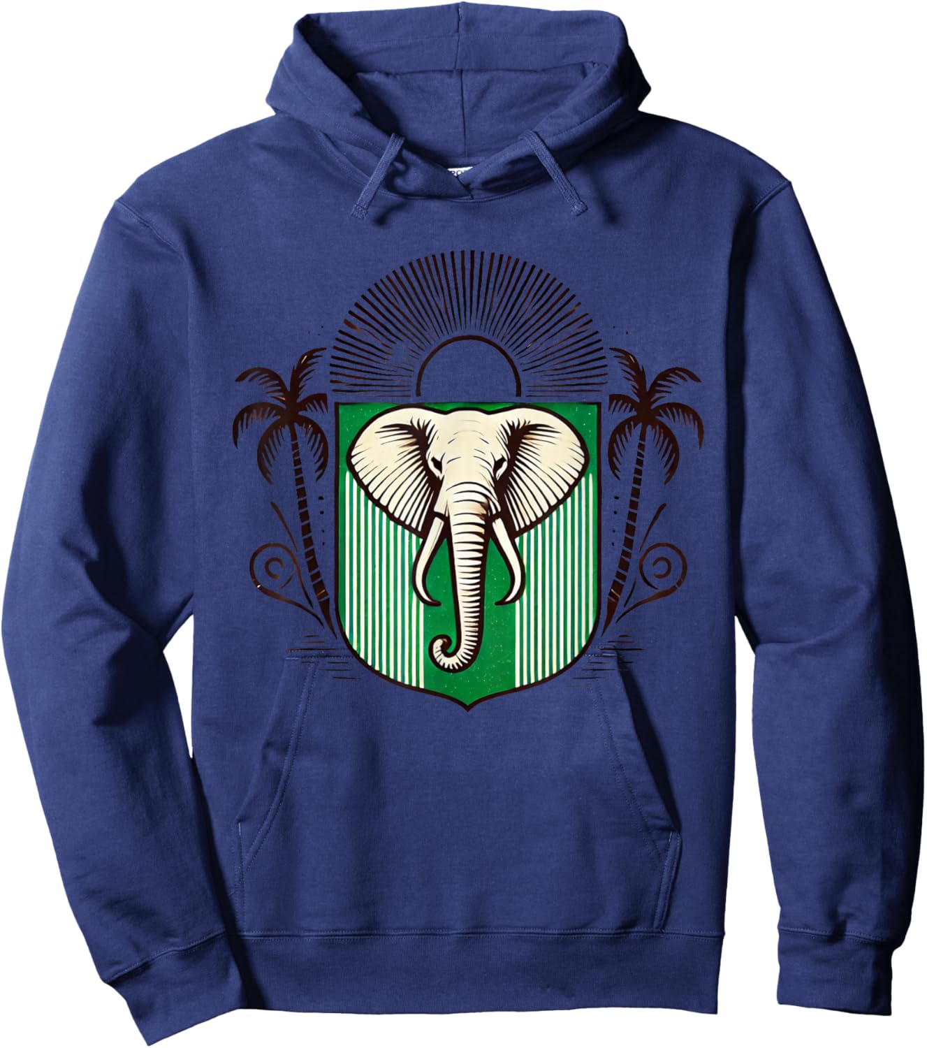 Ivory Coast Ivorian Elephant Flag Wear Hoodie - Hoodie | Navy