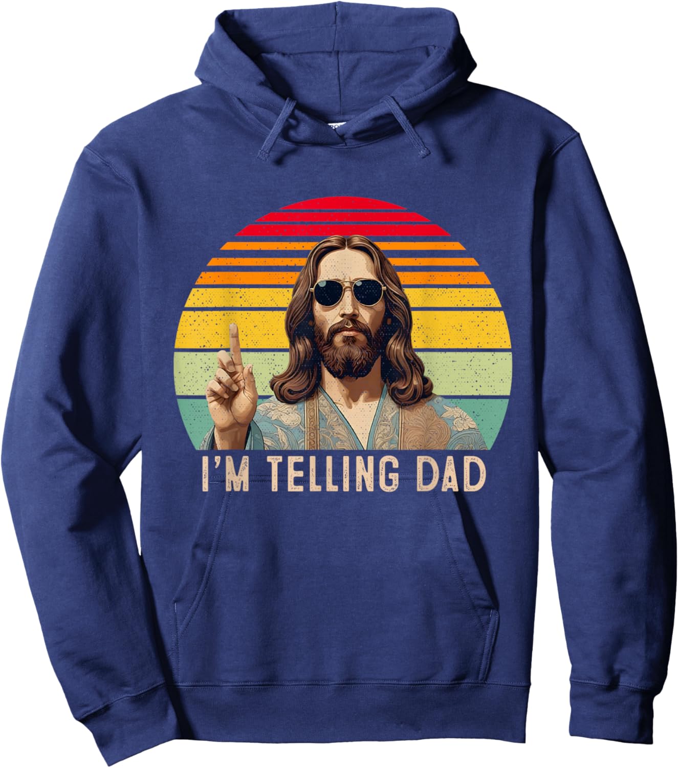 Vintage I'm Telling Dad Jesus shirts Women Hoodie - Hoodie | Navy