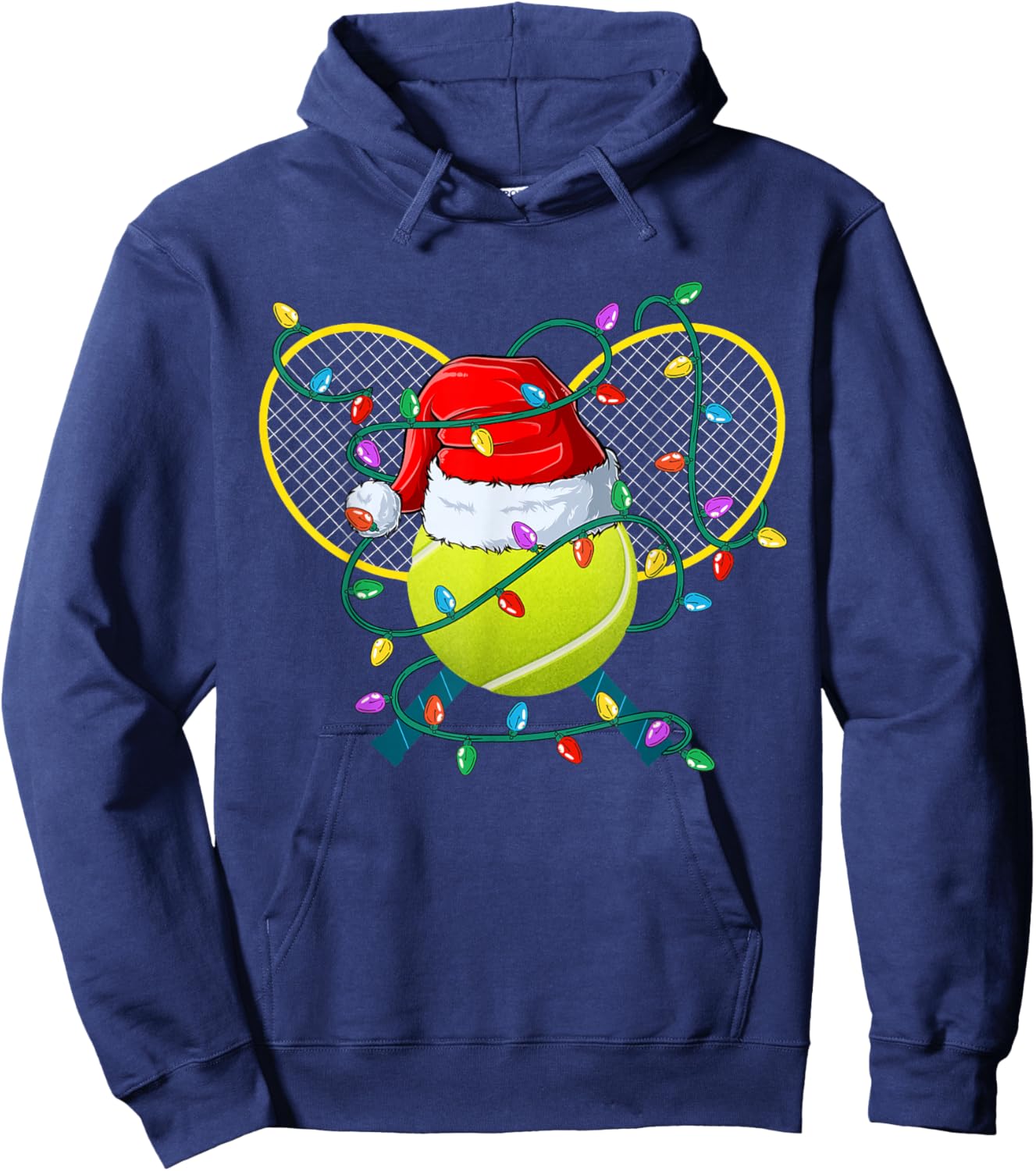 Christmas Tennis Xmas Santa Sports Hat Kids Hoodie - Hoodie | Navy