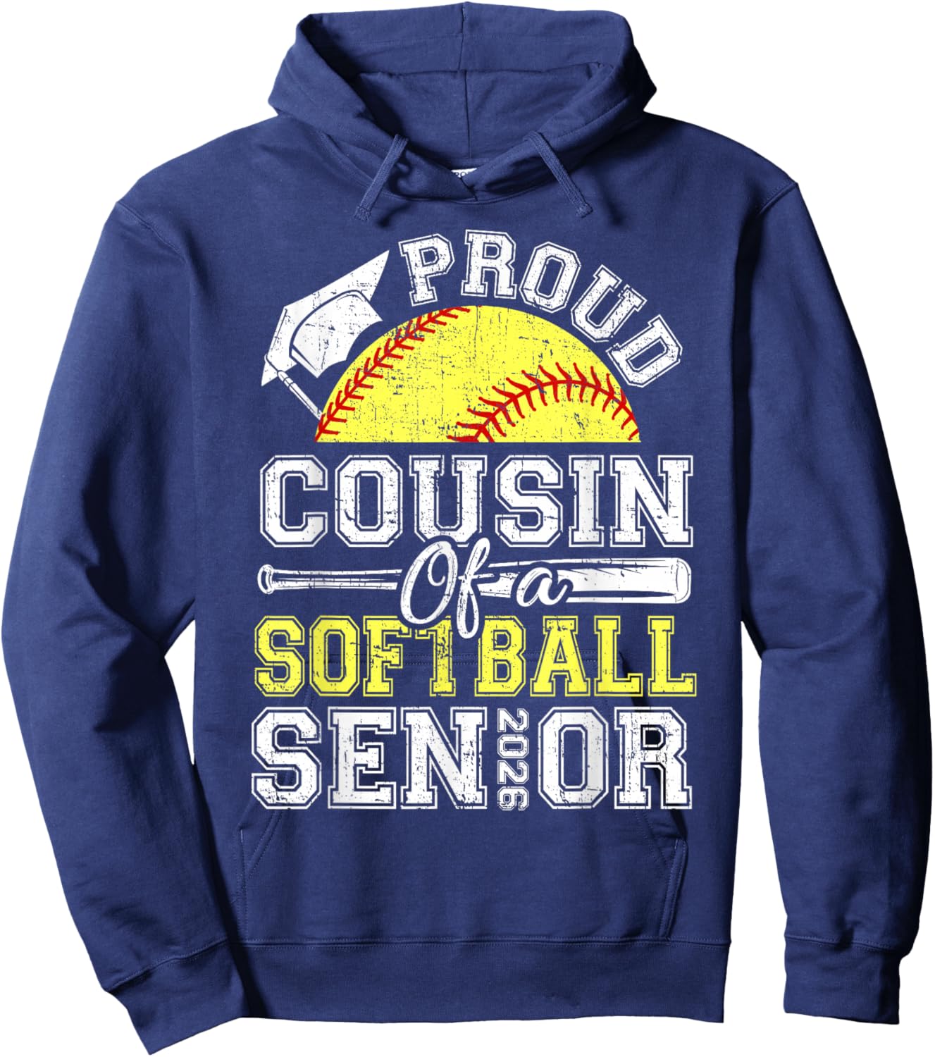 Proud Cousin of A 2026 Senior Softball Graduate Hoodie - Hoodie | Navy