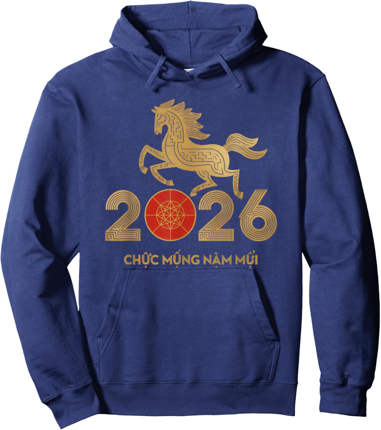 Vietnamese New Year 2026 Year of Design Horse Hoodie - Hoodie | Navy