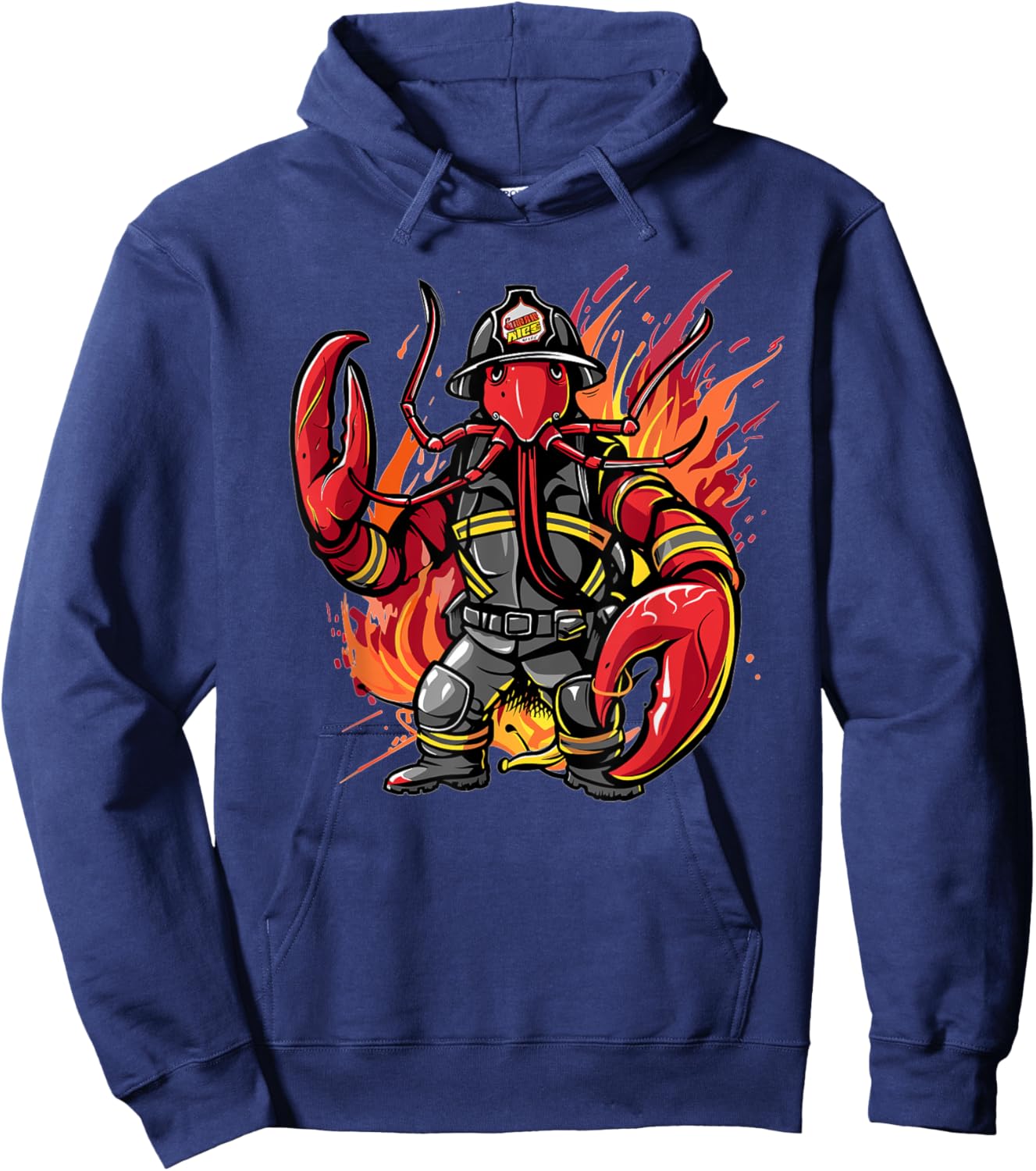 Lobster Firefighter I Kids Firefighter Hoodie - Hoodie | Navy