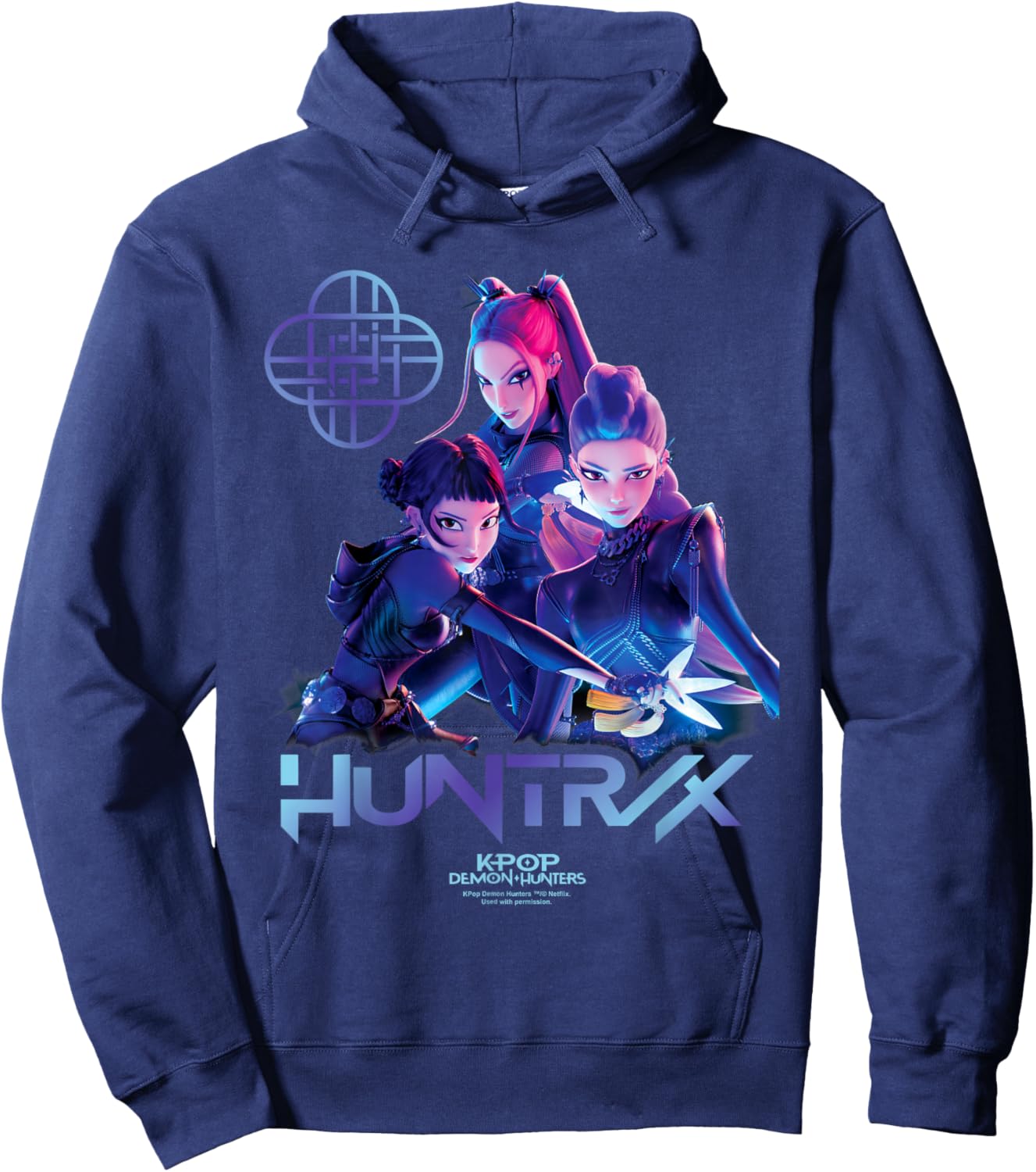 KPop Demon Hunters Huntrix Demon Hunters Group Hoodie - Hoodie | Navy