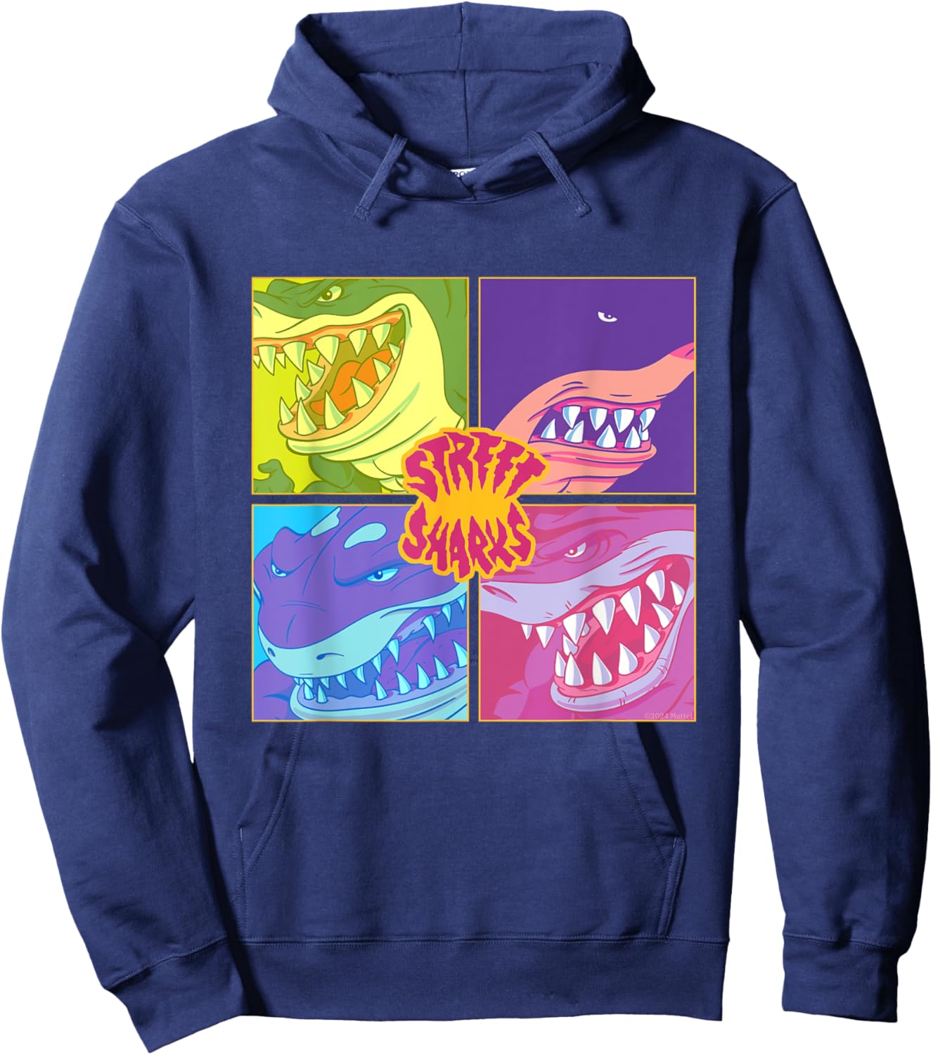 Street Sharks - Grid Hoodie - Hoodie | Navy