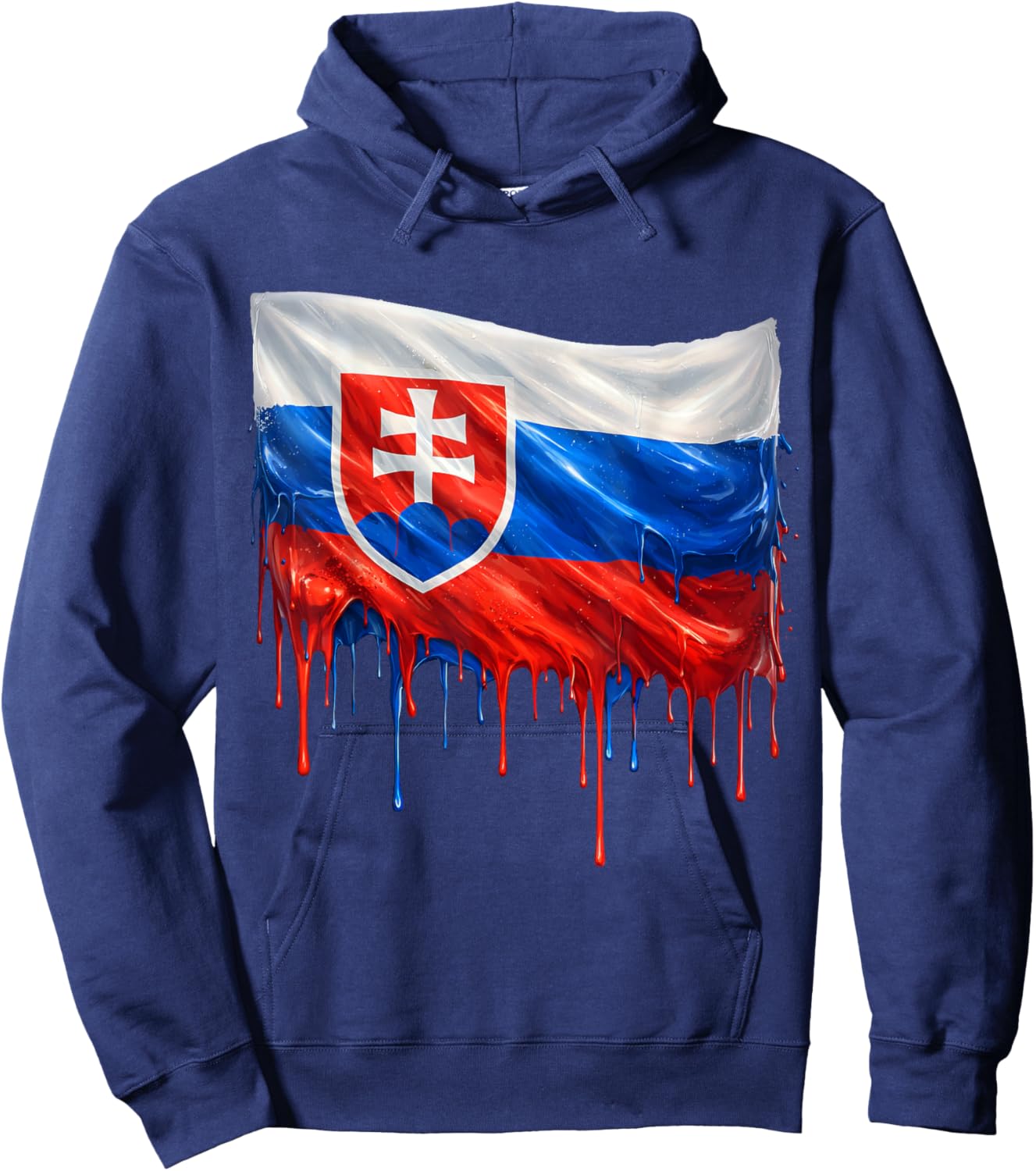 Slovakia Flag Hoodie - Hoodie | Navy