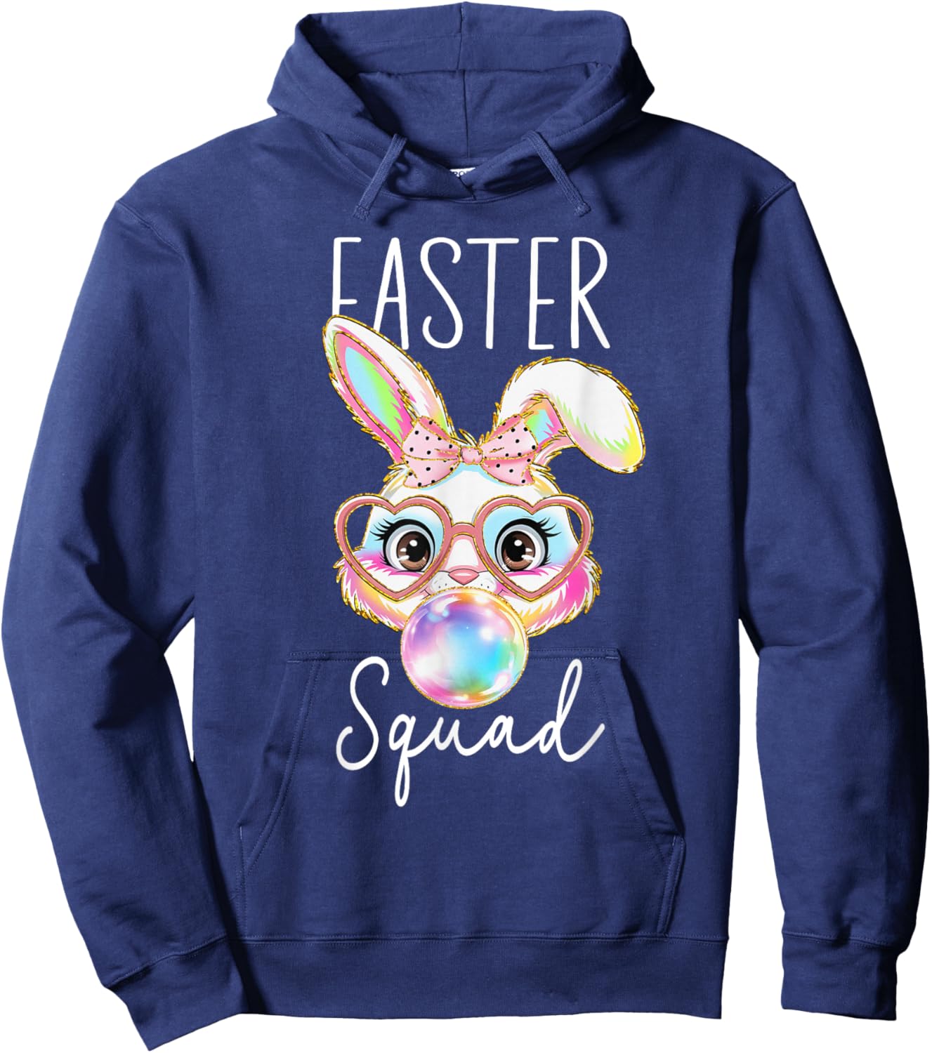 Happy Easter Bunny Easter Squad 2026 Hoodie - Hoodie | Navy