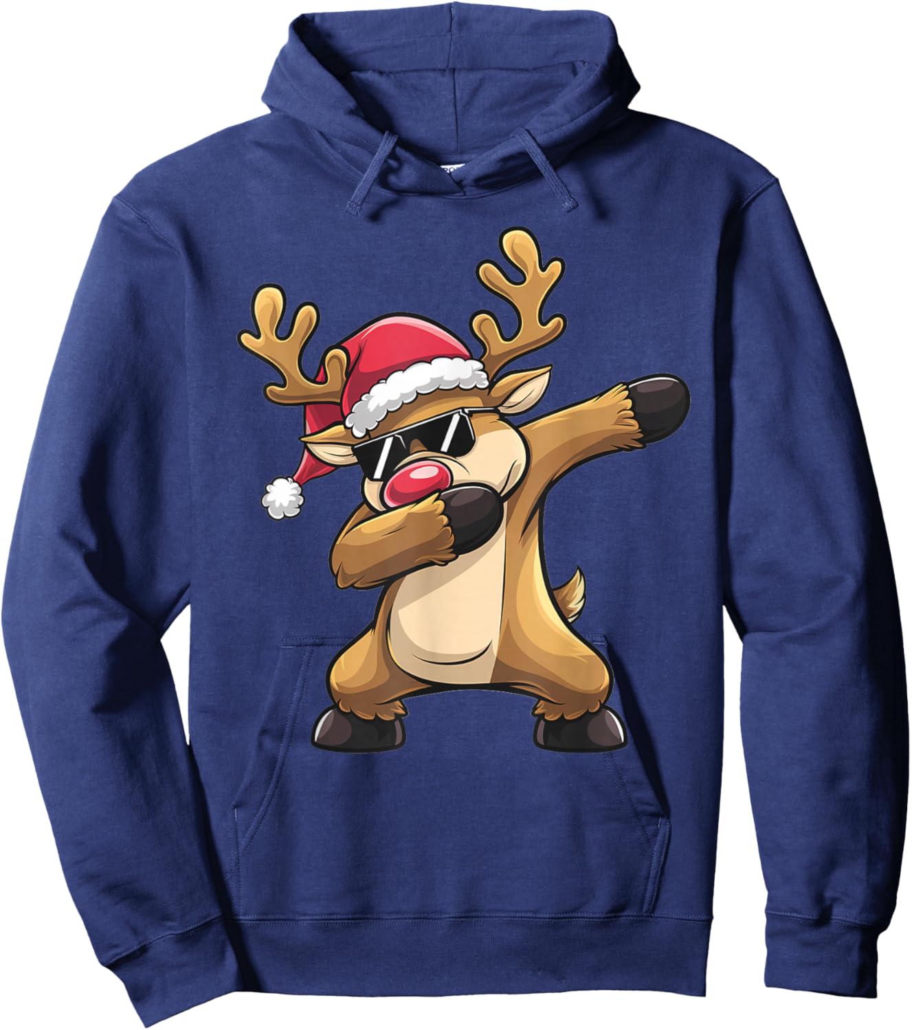 Dabbing Rudolf Reindeer Christmas Hoodie - Hoodie | Navy