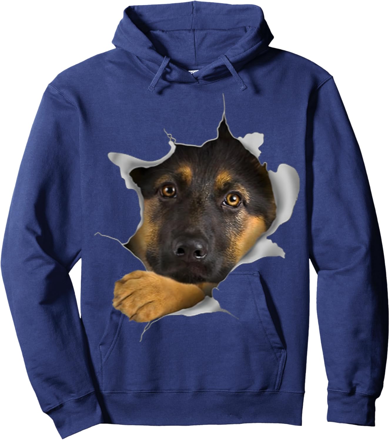 German Shepherd Dog Inside Dog Lovers Hoodie - Hoodie | Navy