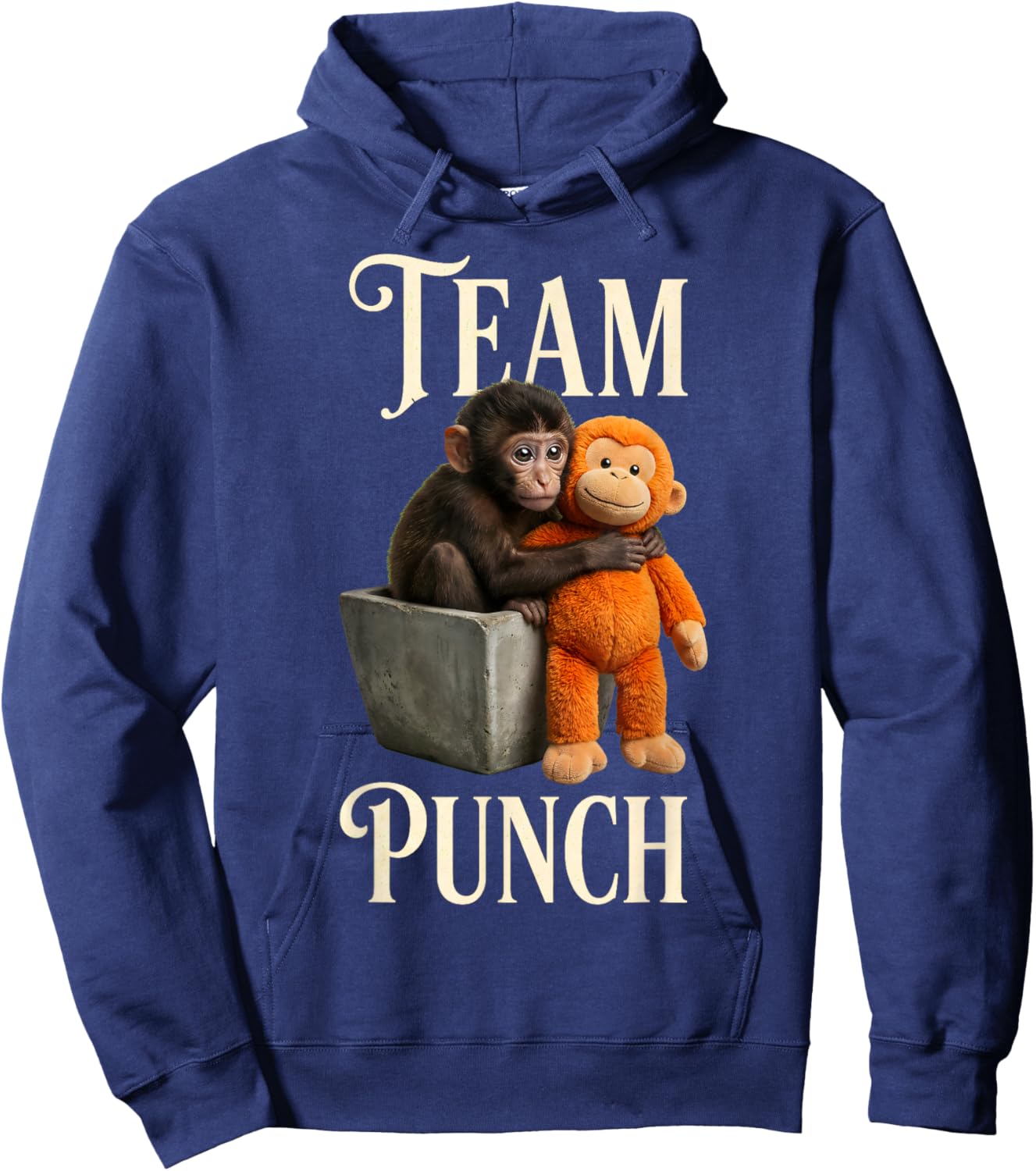 Team Punch Japan Punch Baby Monkey Hoodie - Hoodie | Navy