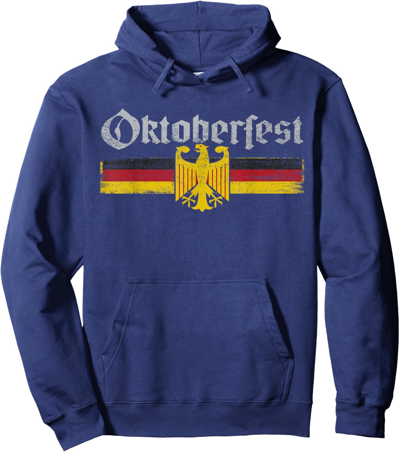 Vintage Oktoberfest German Flag Hoodie - Hoodie | Navy