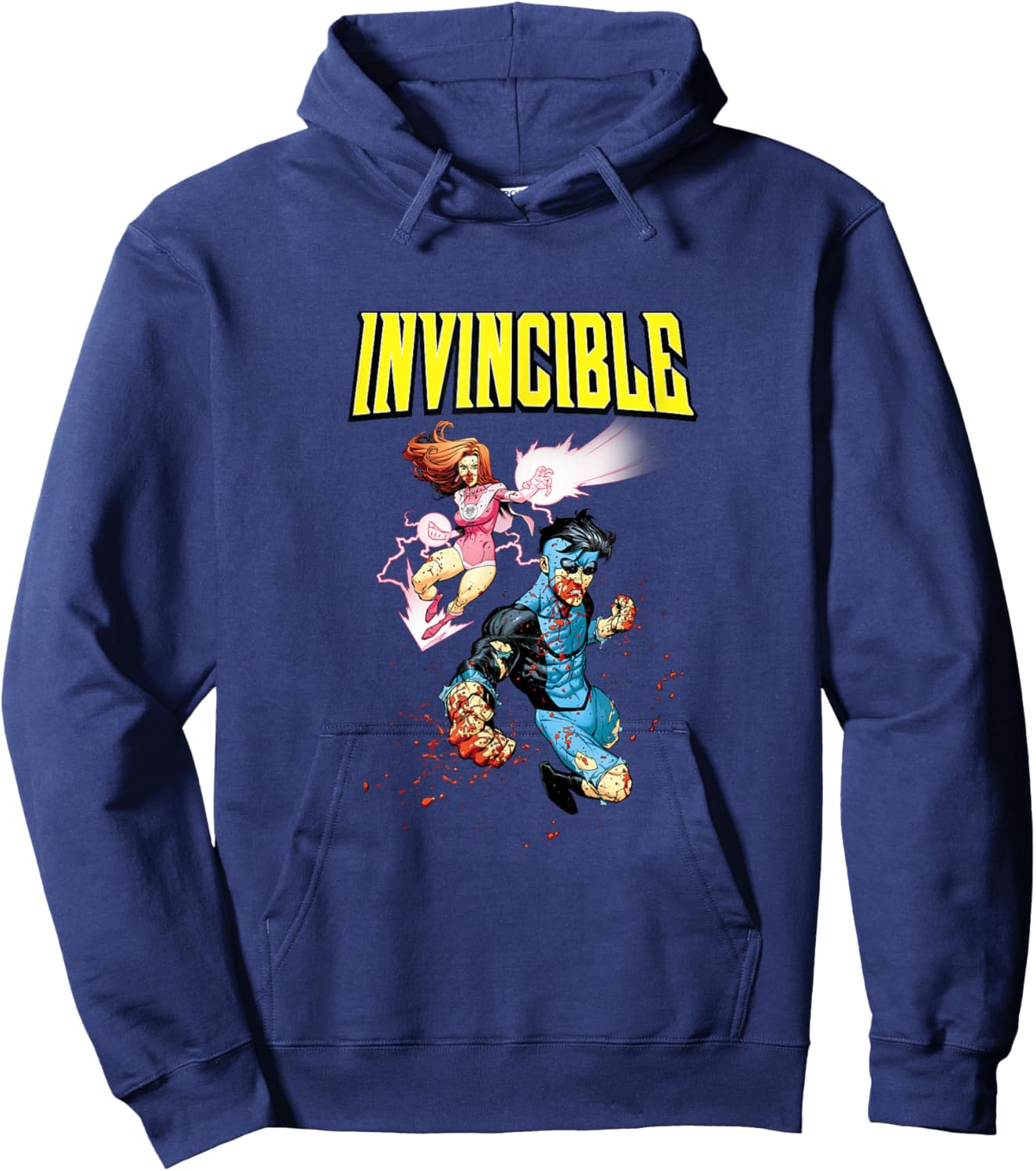 Invincible and Atom Eve Attack Hoodie - Hoodie | Navy