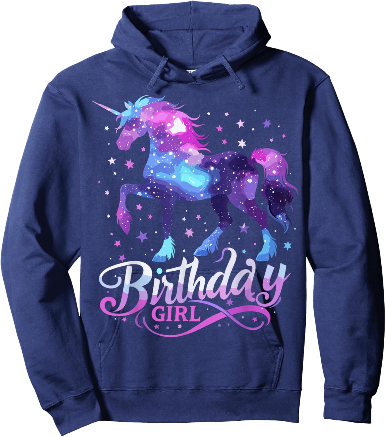 Space Unicorn Birthday Girl Galaxy Unicorn Hoodie - Hoodie | Navy