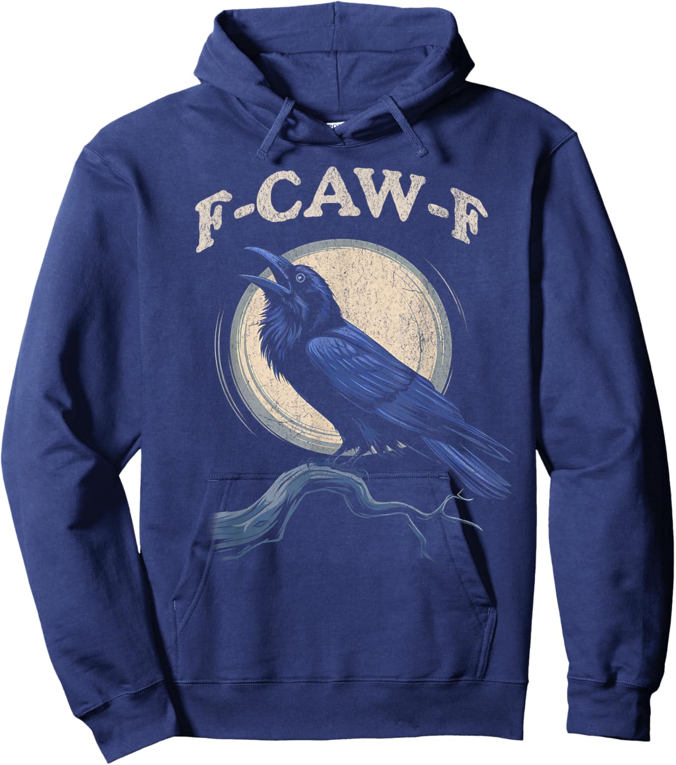 Funny Black Crow F-Caw-F Crow Lover Hoodie - Hoodie | Navy