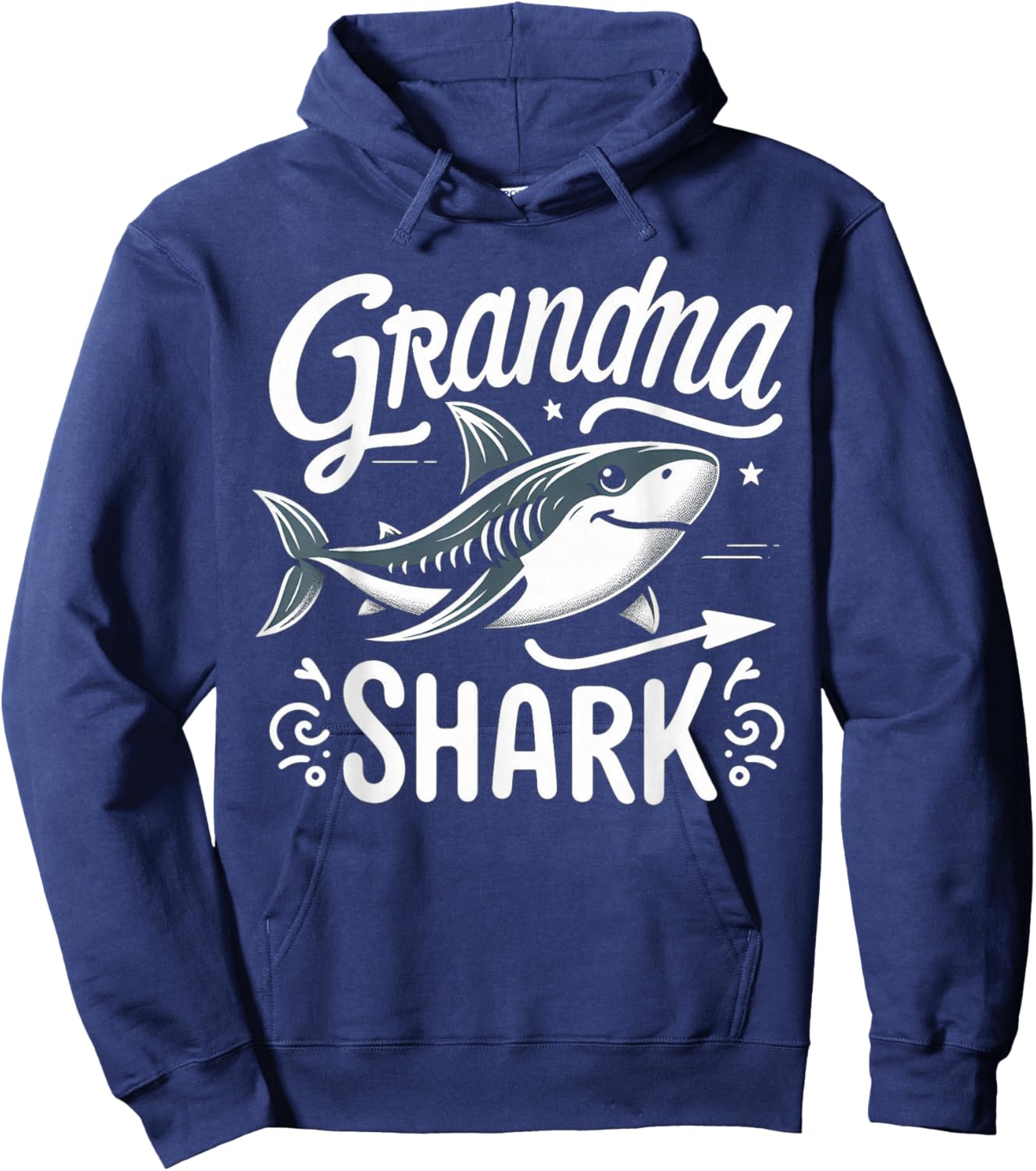 Grandma Shark Funny Shark Matching Family Hoodie - Hoodie | Navy