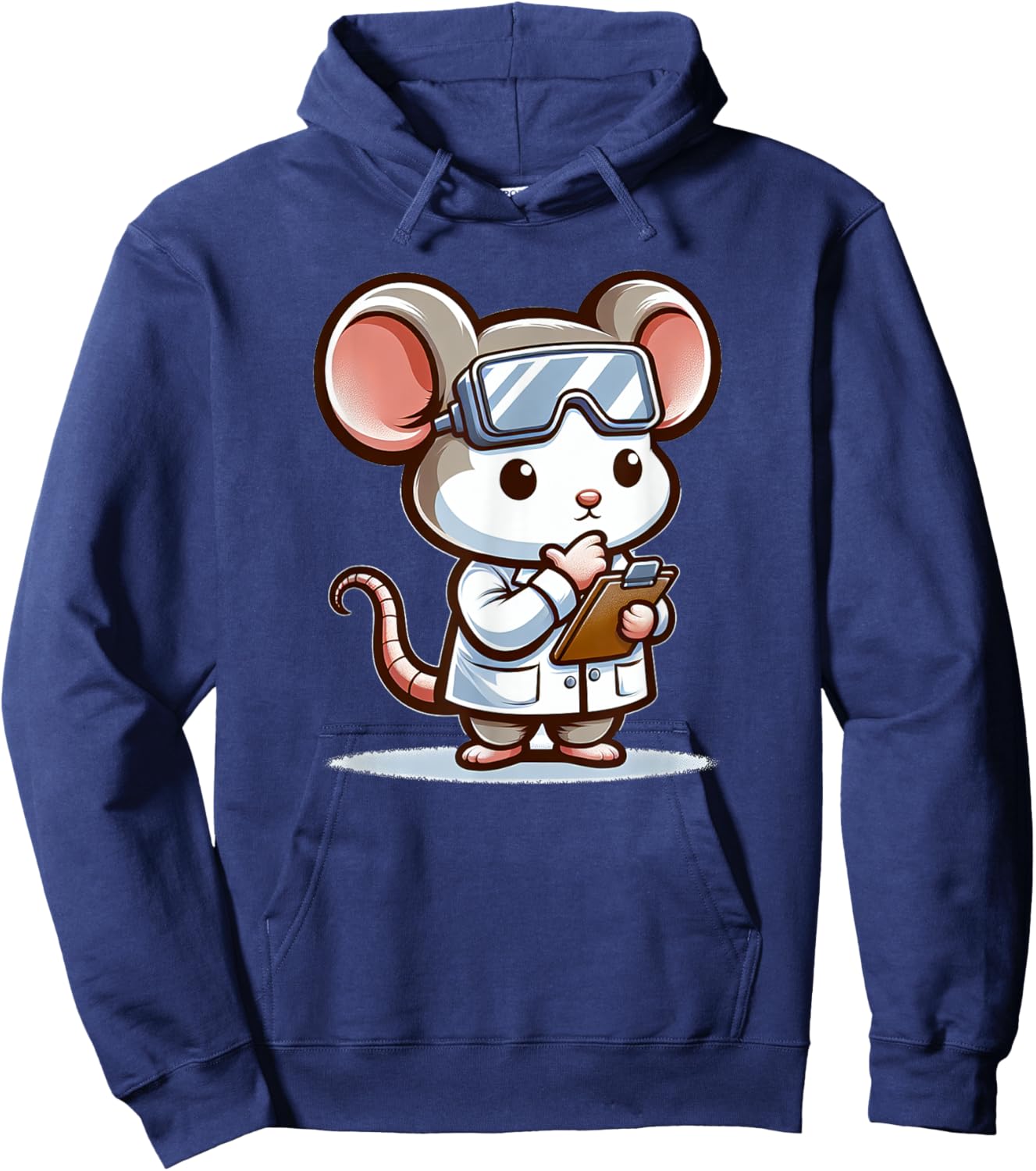 Cute Mouse Scientist Hoodie - Hoodie | Navy