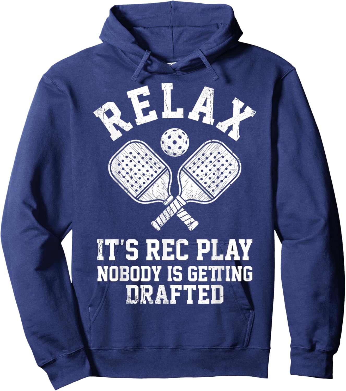 Relax It's Rec Play Pickleball Graphic Hoodie - Hoodie | Navy