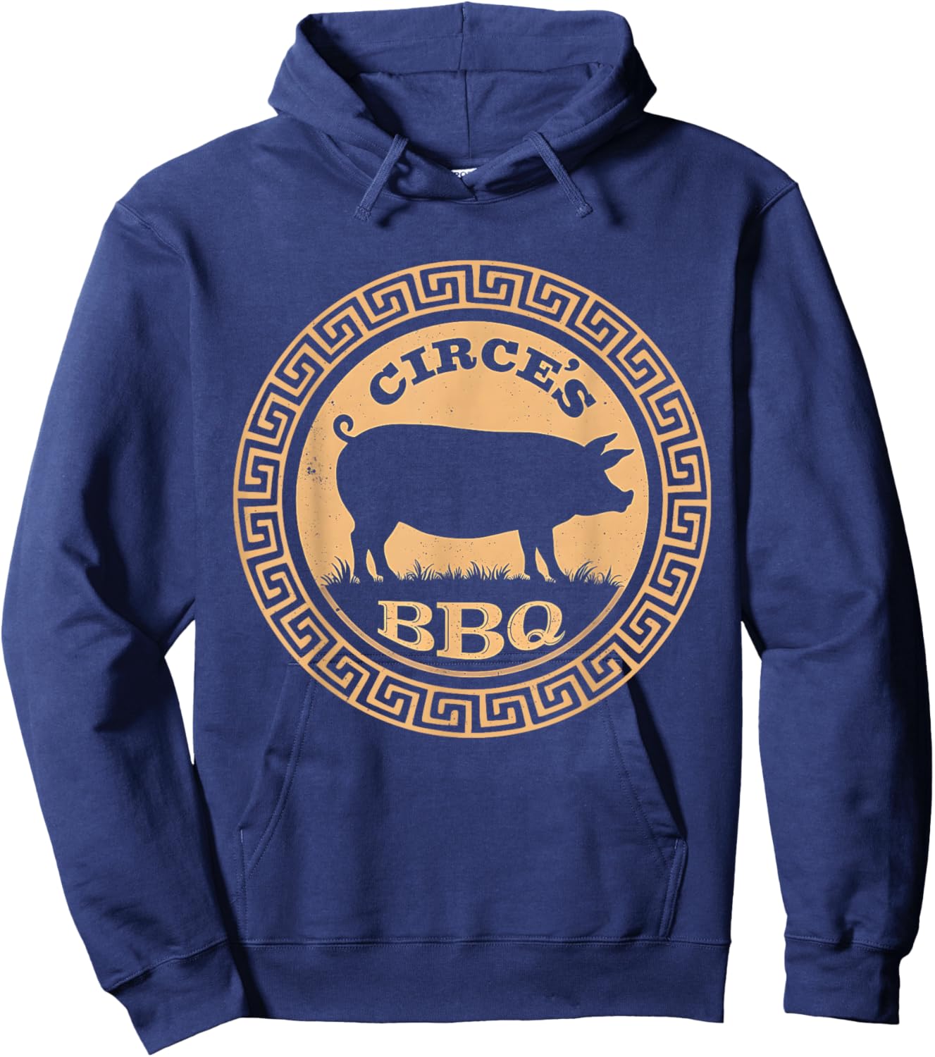 Funny Greek Mythology Circe's BBQ Odyssey Hoodie - Hoodie | Navy
