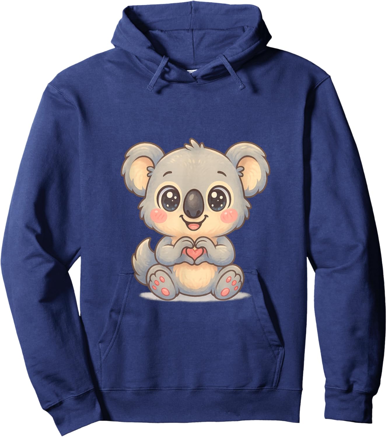 Cute Koala Heart Love Valentine Kids Hoodie - Hoodie | Navy