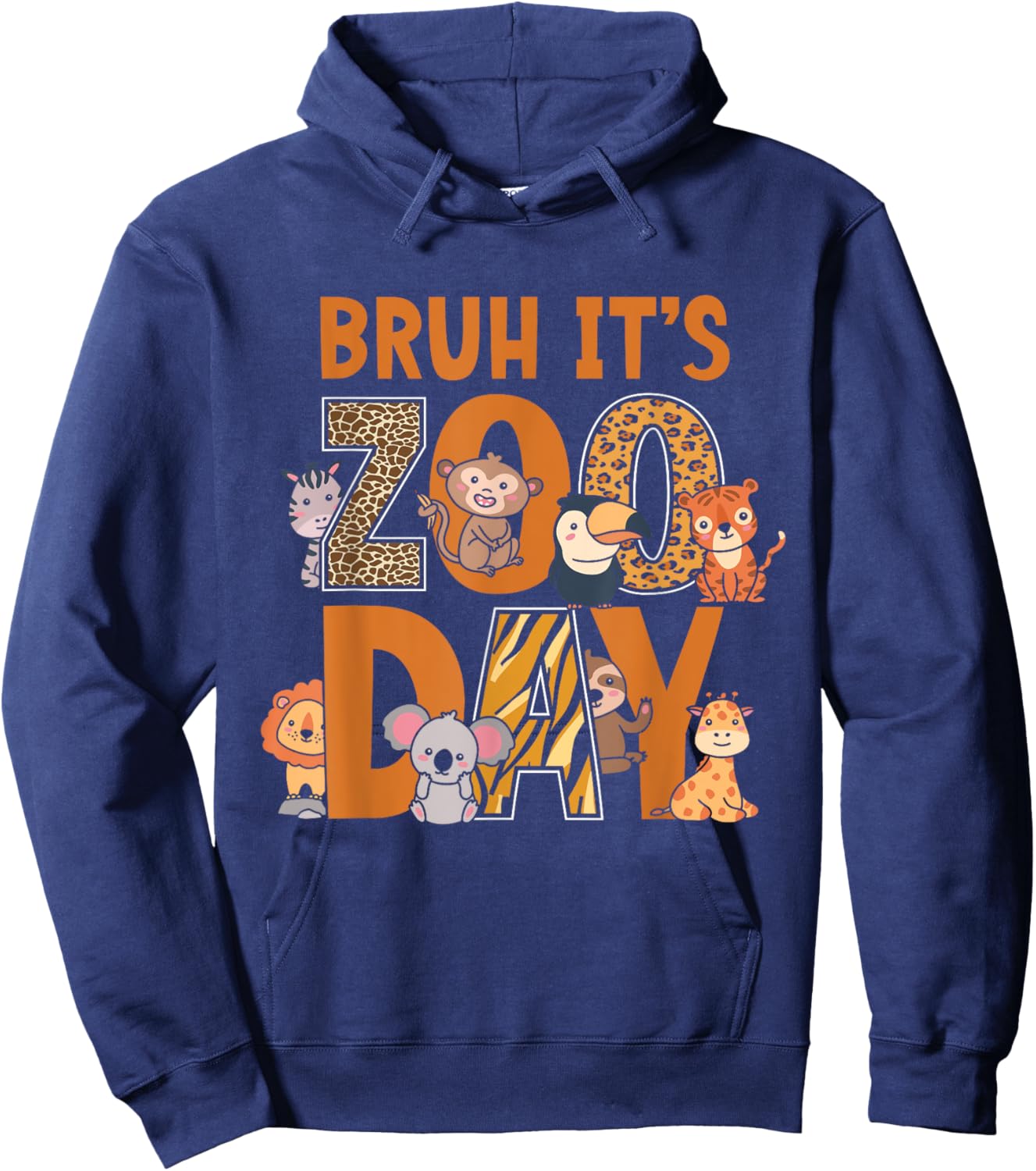 Funny Zoo Day Kids Bruh Its Zoo Day Hoodie - Hoodie | Navy