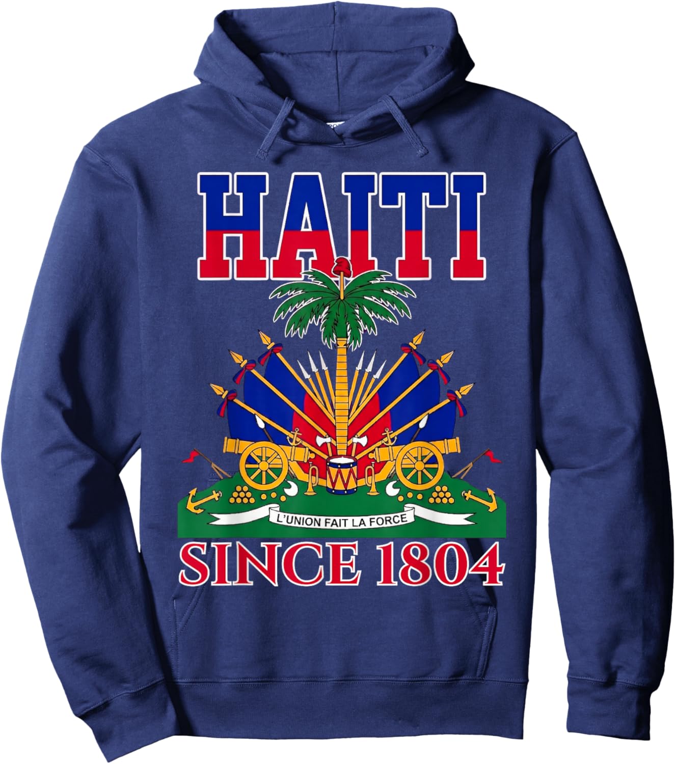 Happy Haitian Flag Day Outfit Proud Haiti Hoodie - Hoodie | Navy