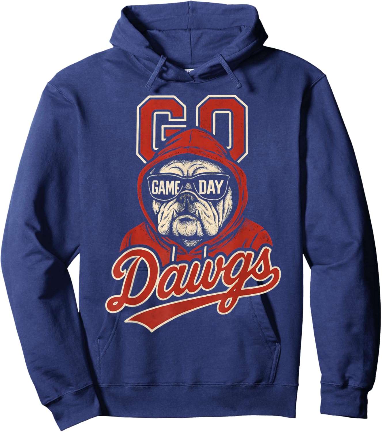 Bulldogs Graphic Go Dawg Men Women Kid Boy Girl Hoodie - Hoodie | Navy
