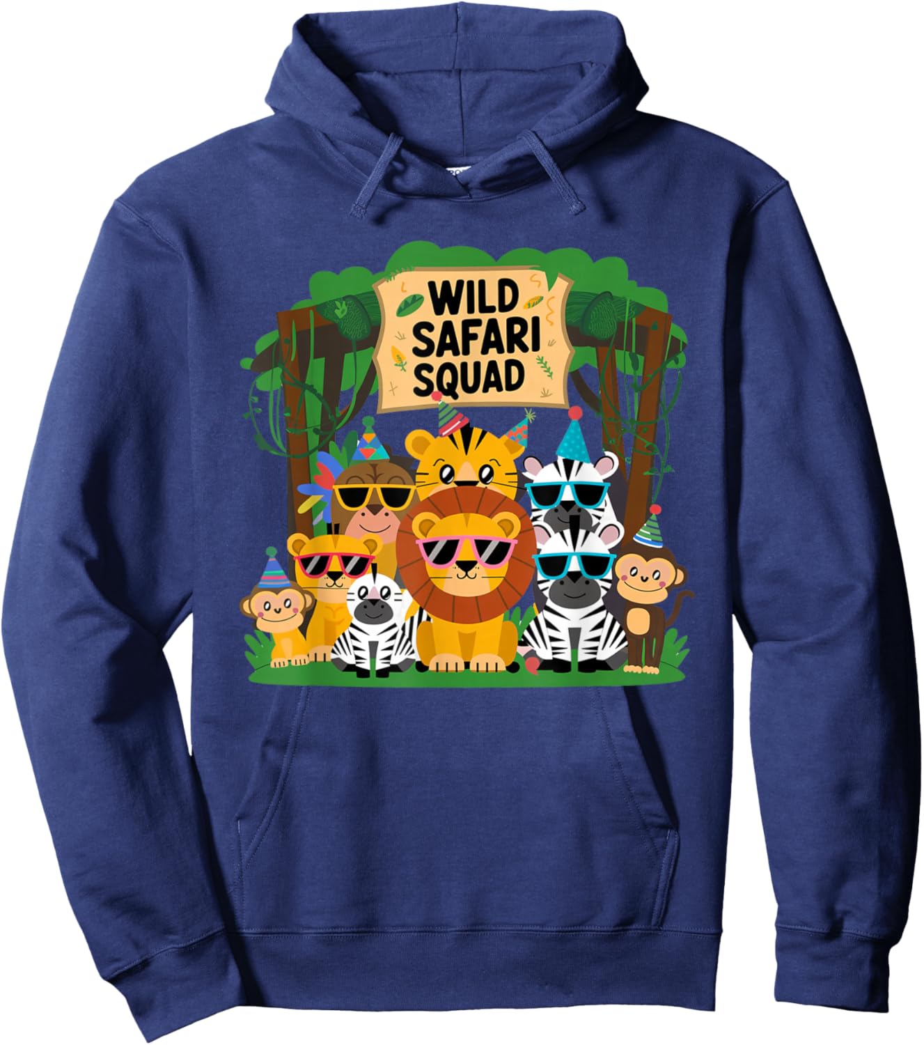 Safari Squad Party for Kids Birthday Hoodie - Hoodie | Navy