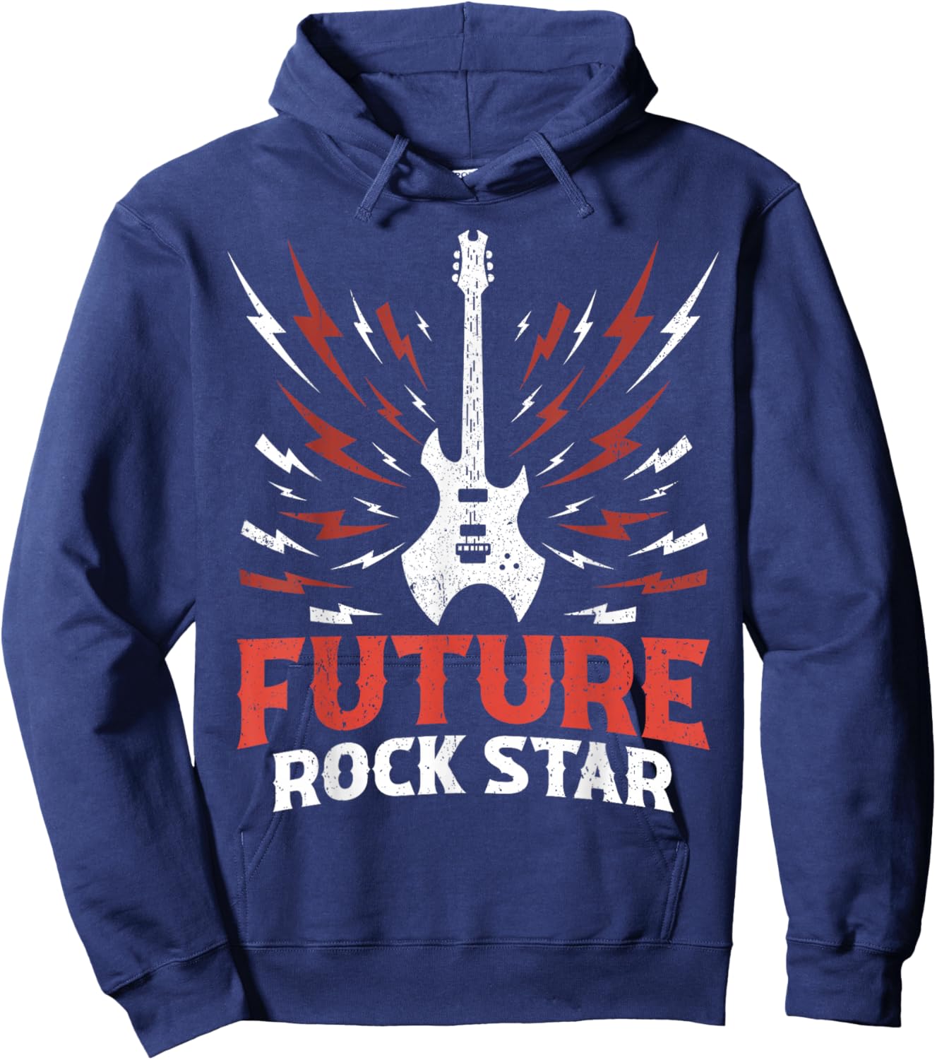 Future Rock Star Girls Boys Kids Guitar Hoodie - Hoodie | Navy