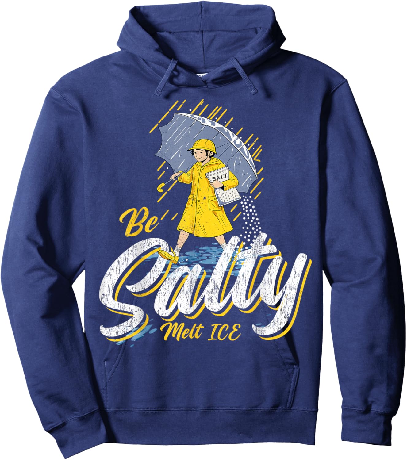 Vintage Salty Meme Be Salty Melt Ice No Ice Hoodie - Hoodie | Navy