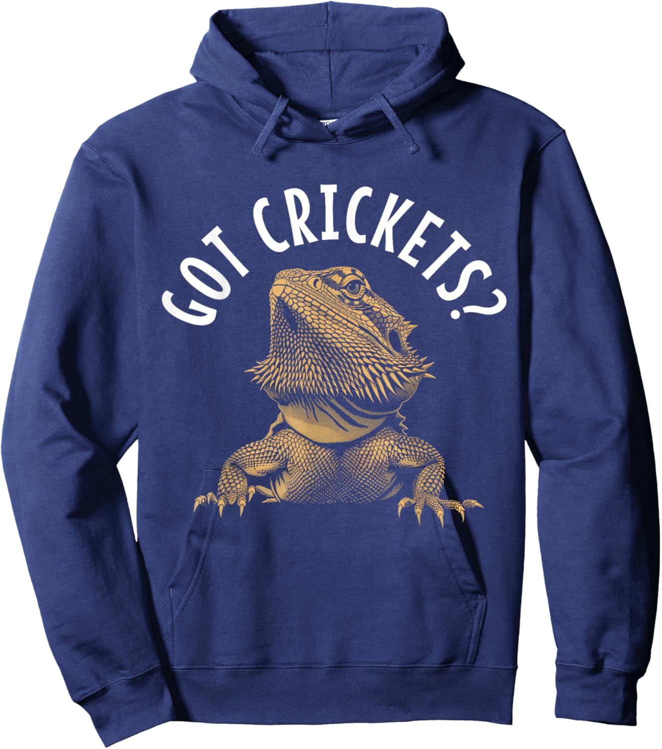 Bearded Dragon Got Crickets? Funny Reptile Hoodie - Hoodie | Navy