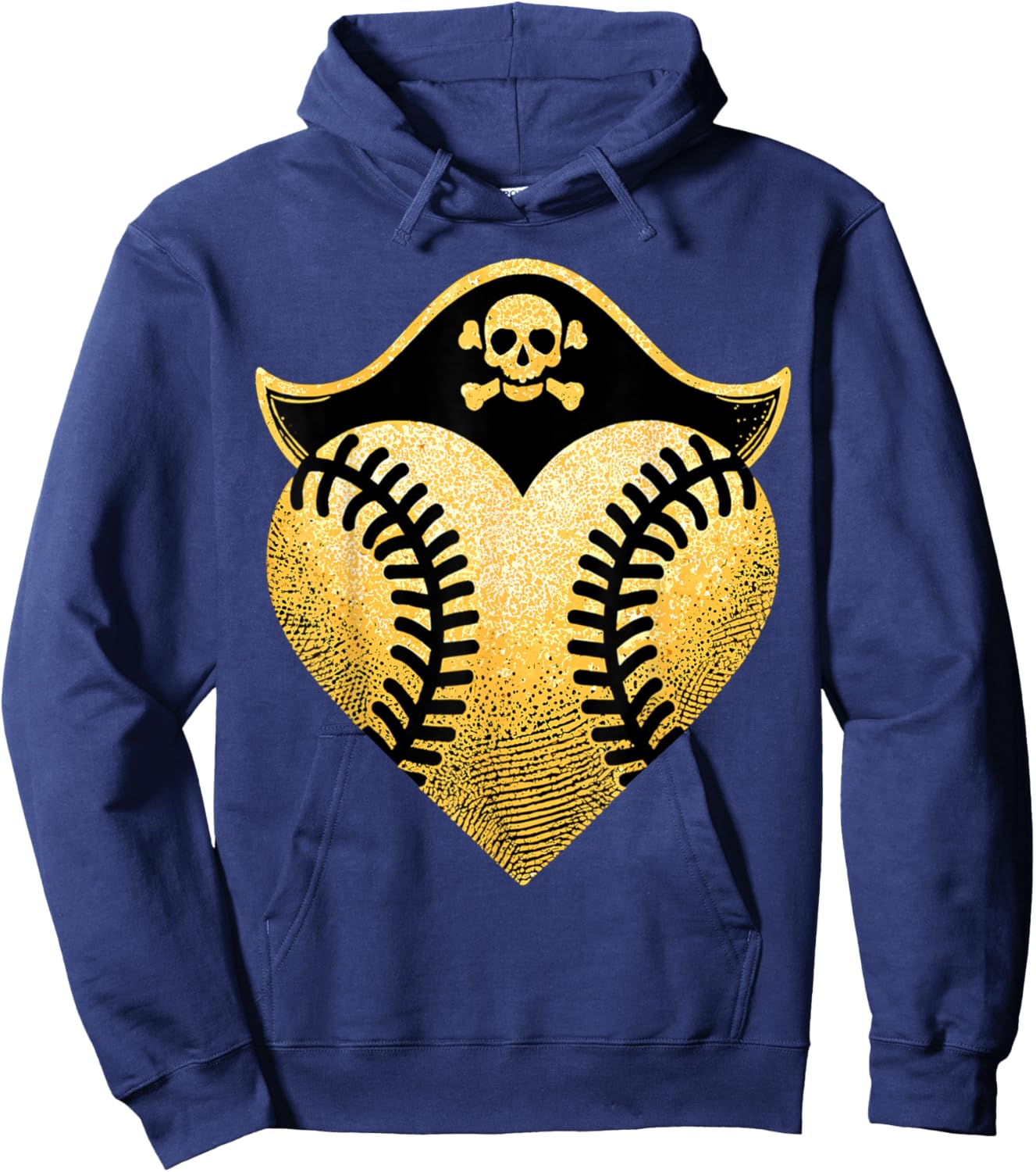 Baseball Pirate Baseball Player Hoodie - Hoodie | Navy