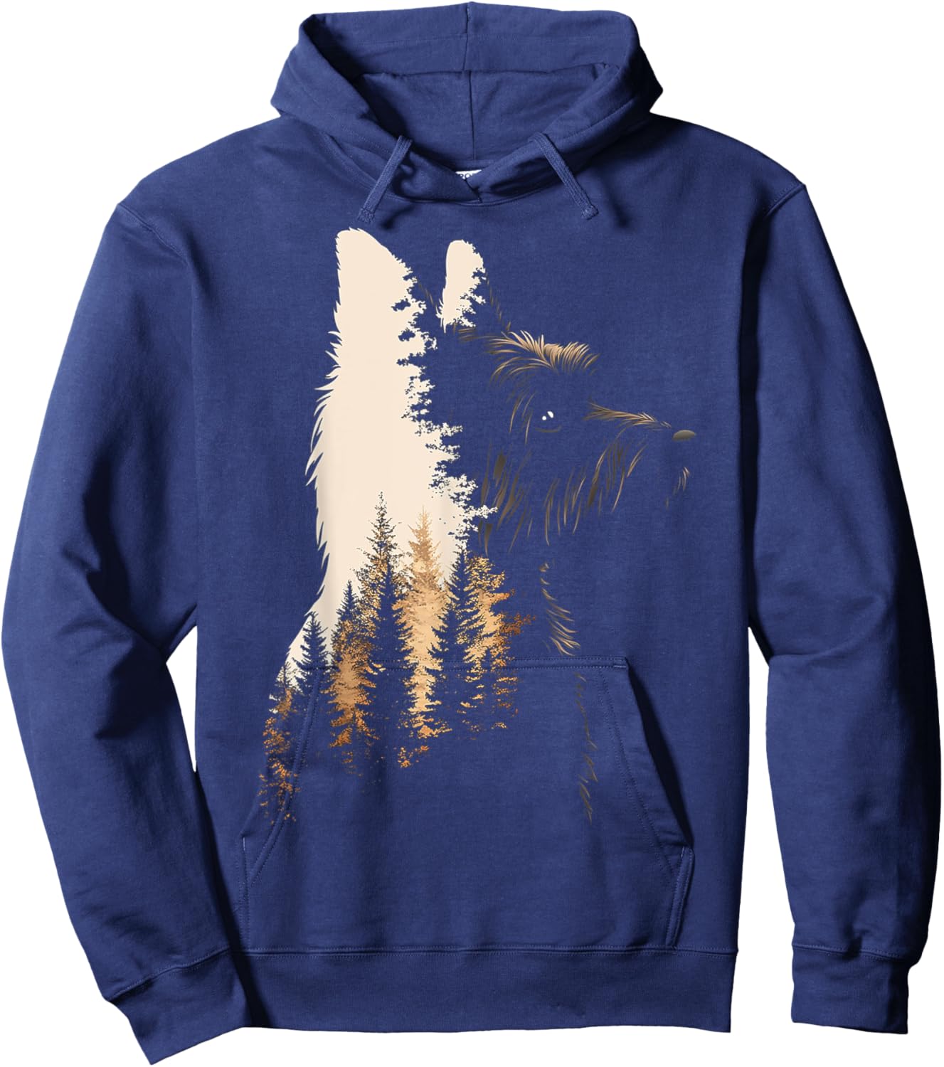Cairn Terrier Dog Graphic Pet Art Cairn Terrier Hoodie - Hoodie | Navy