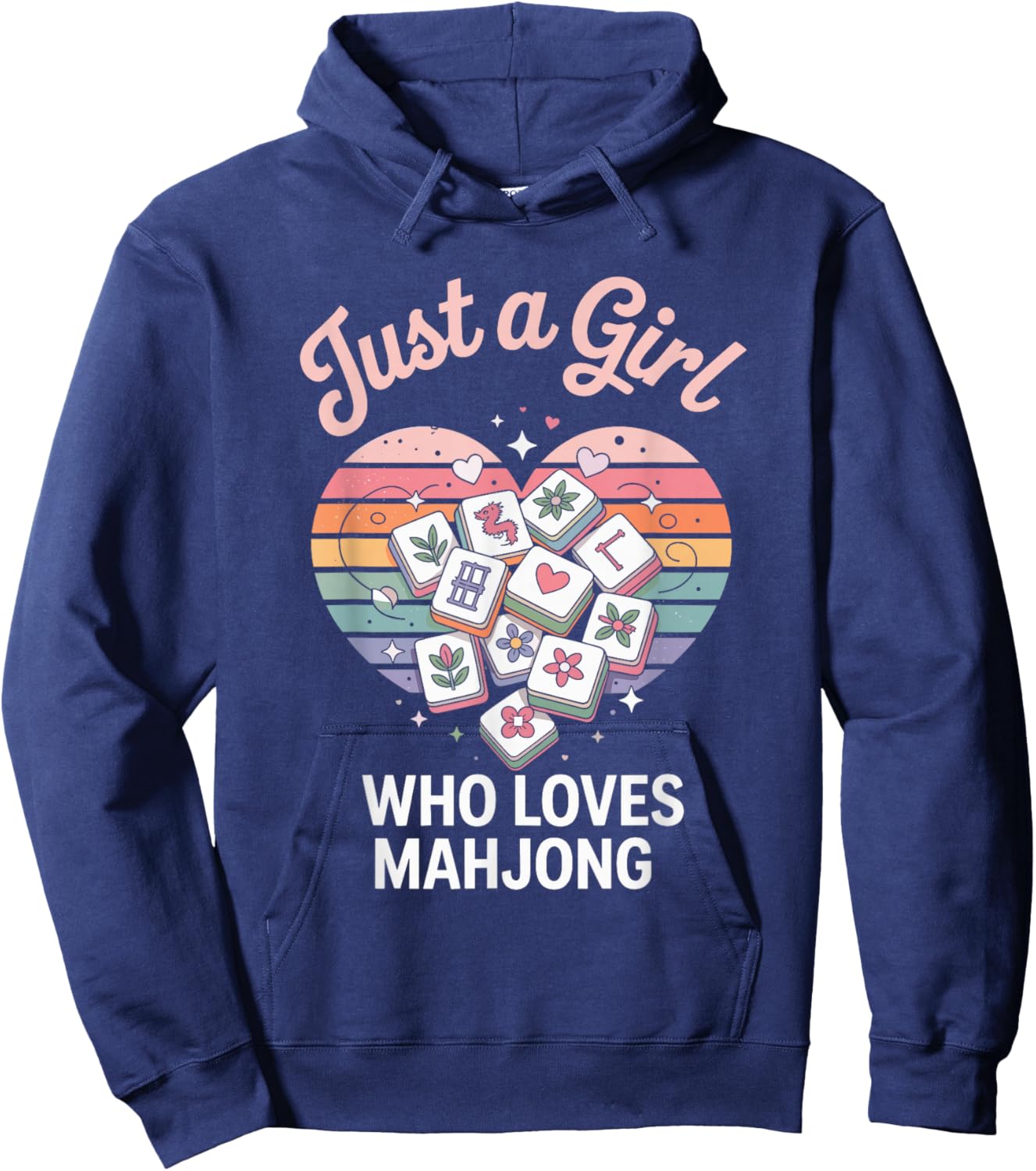Just a Girl who Loves Mahjong Hoodie - Hoodie | Navy