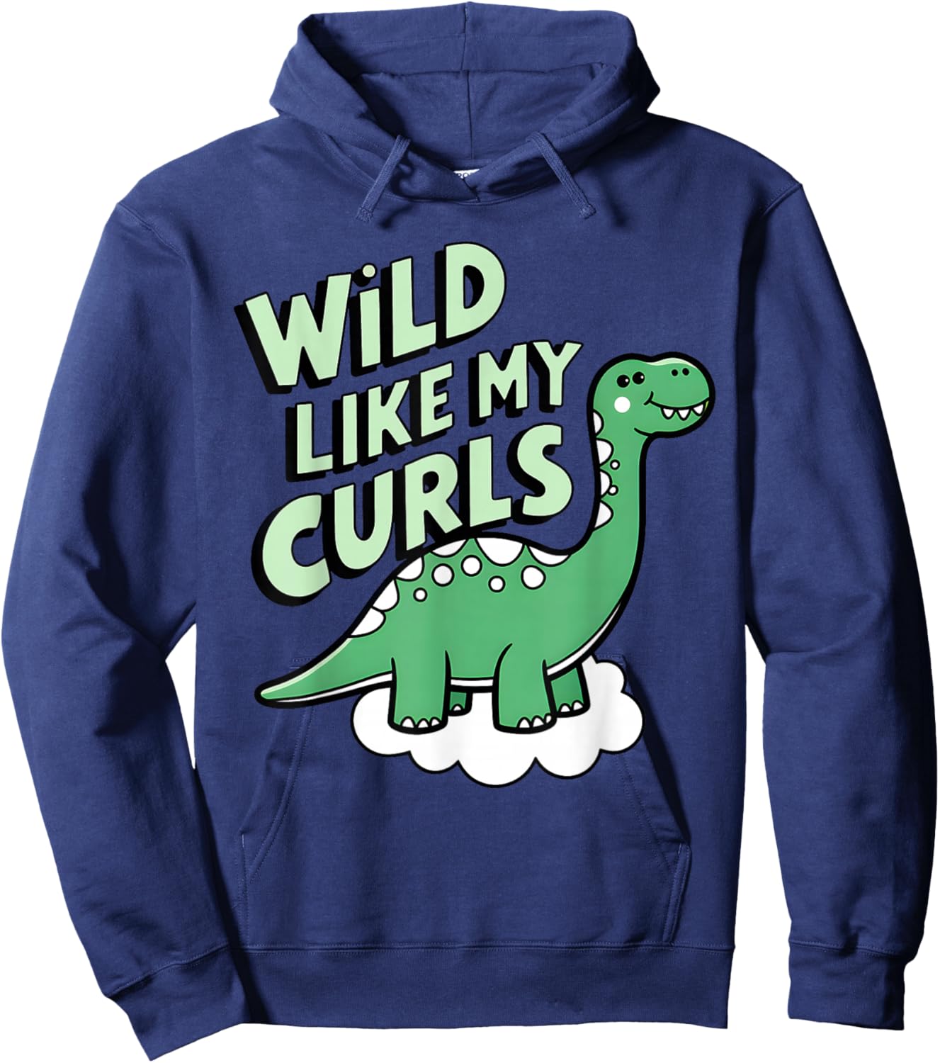Wild Like My Curls Toddler Cute Curly Haired Hoodie - Hoodie | Navy