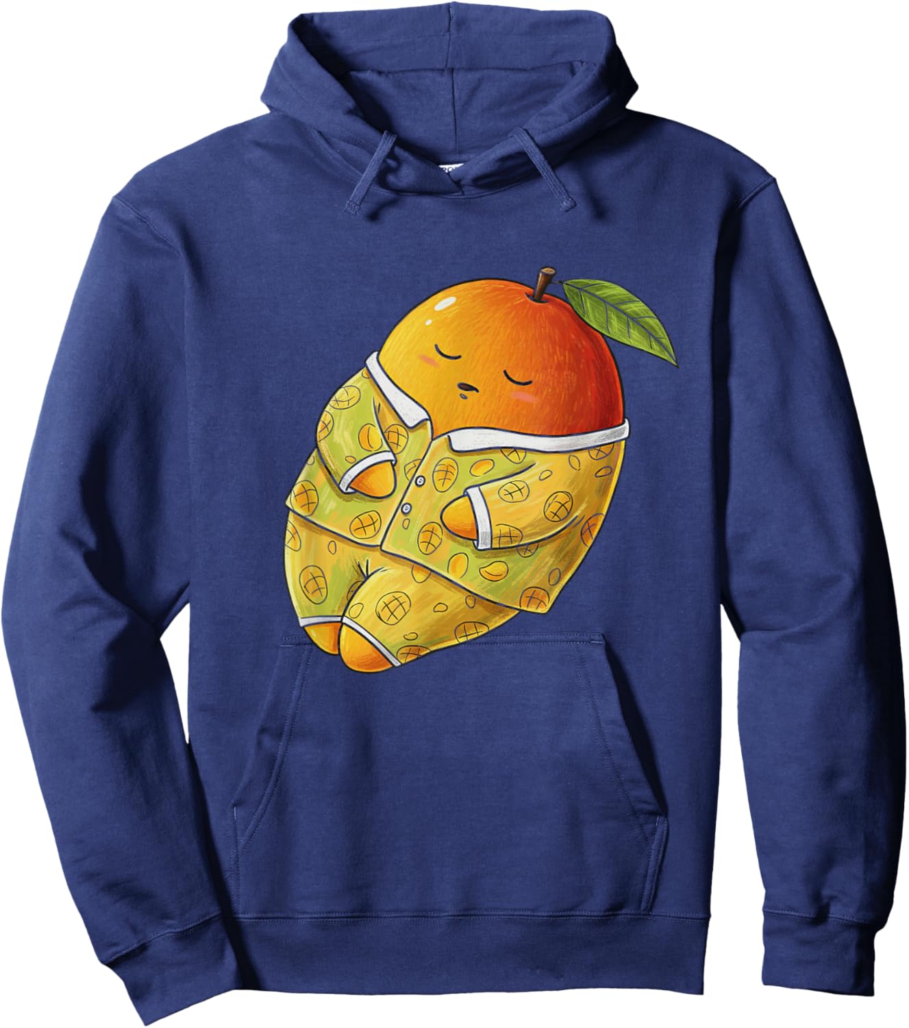 Funny Sleepy Mango Pajama Men Kids Hoodie - Hoodie | Navy