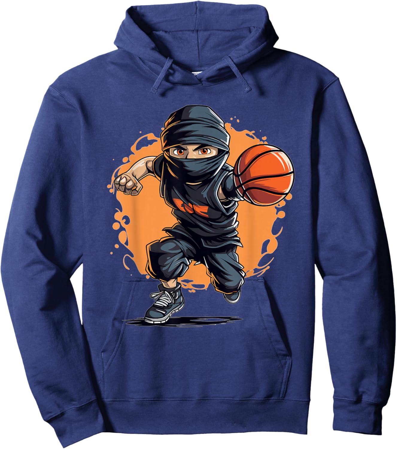 Kids Ninja Basketball Hoodie - Hoodie | Navy