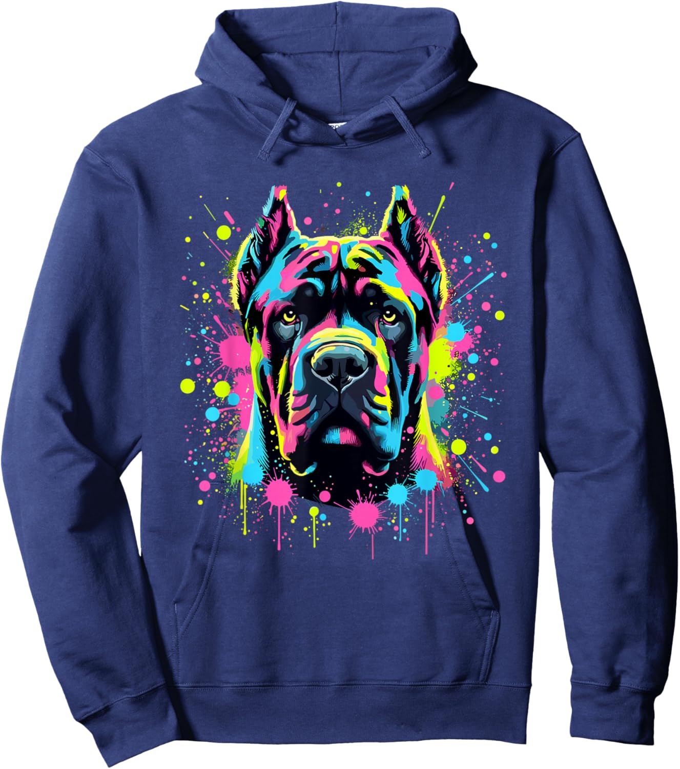 Splash Art Cane Corso Italian Mastiff Hoodie - Hoodie | Navy