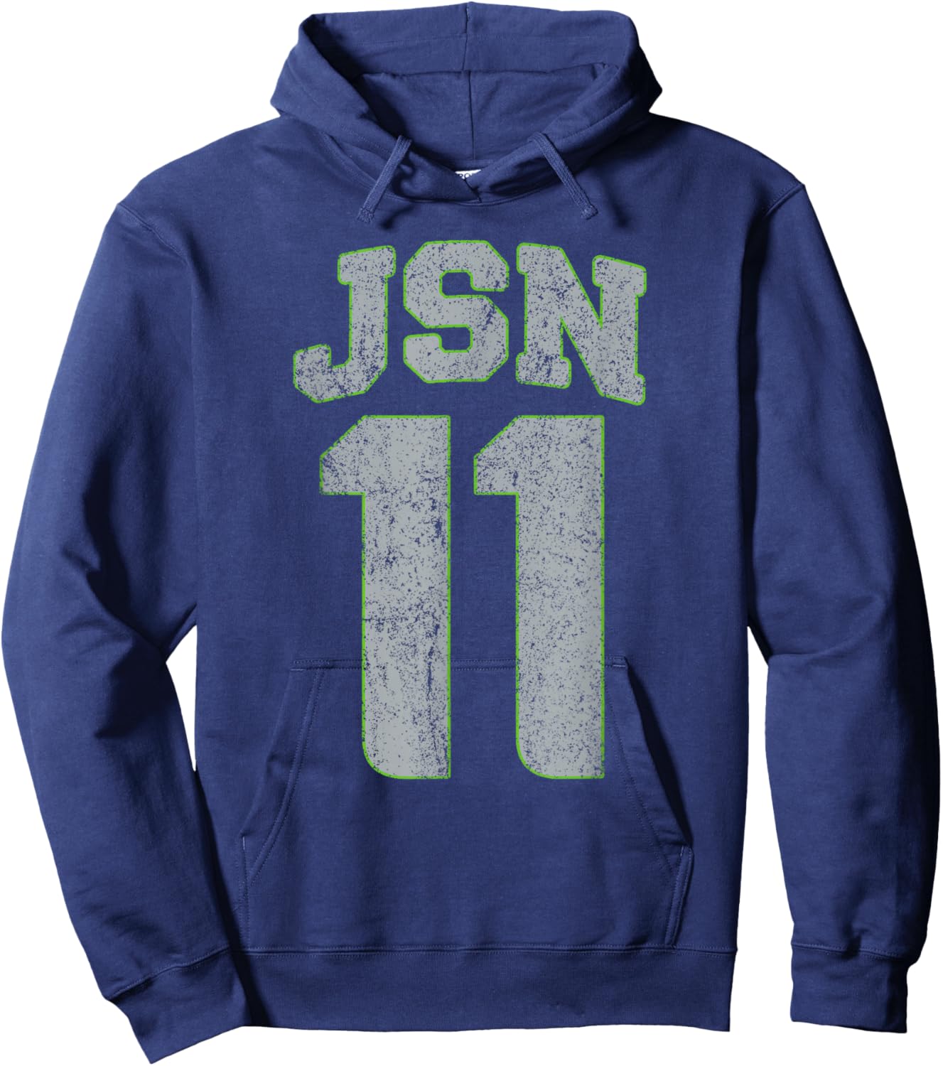Vintage JSN 11 Distressed Hoodie - Hoodie | Navy