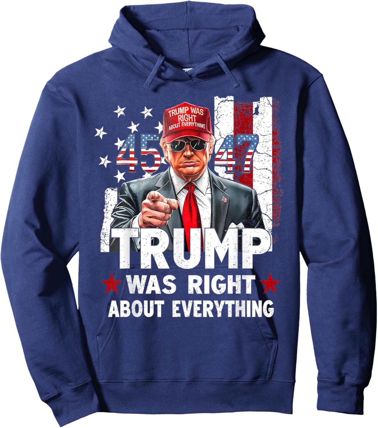 Trump Was Right About Everything Hoodie - Hoodie | Navy