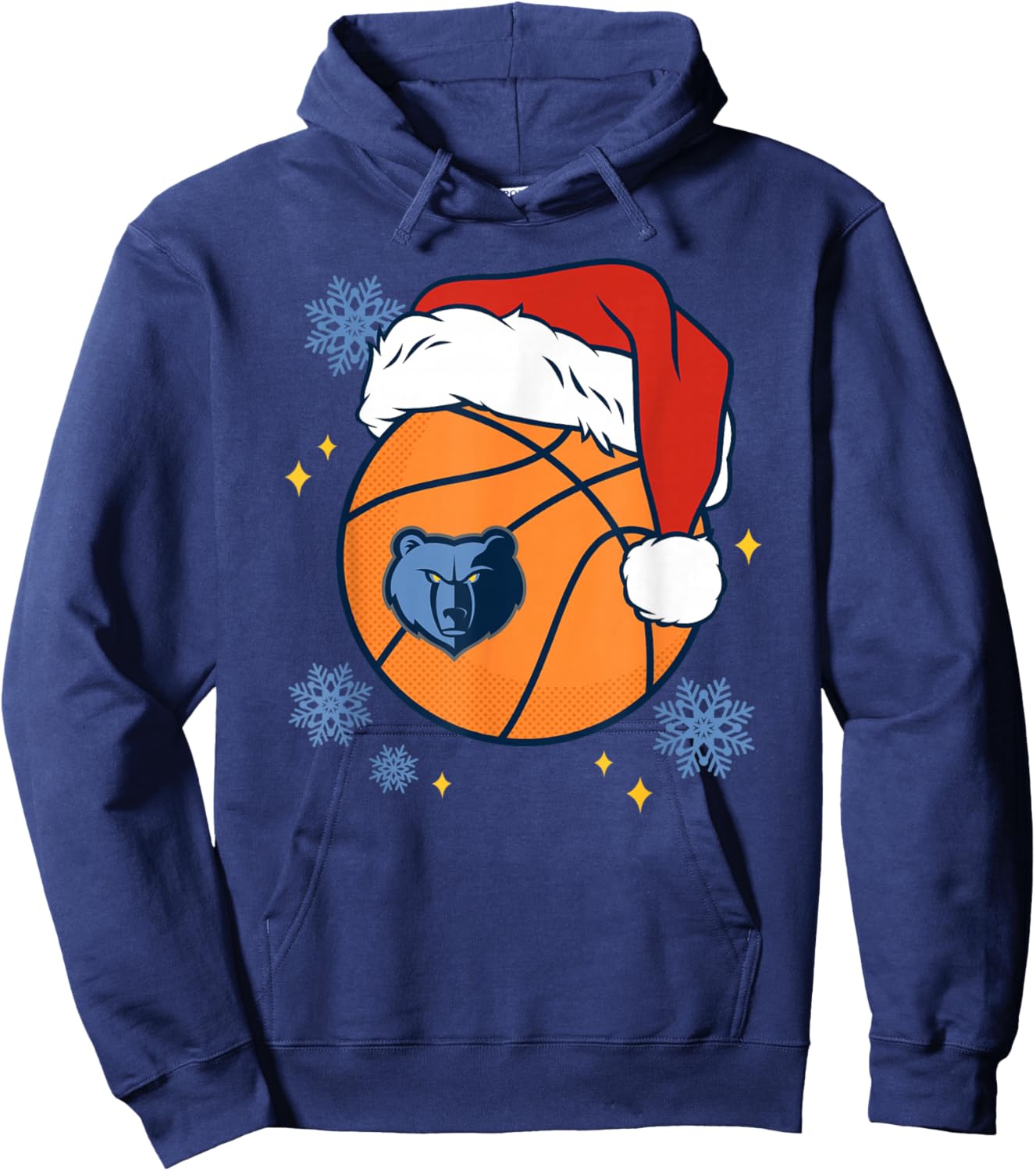 NBA Memphis Grizzlies Christmas Santa Hat Ball Hoodie - Hoodie | Navy