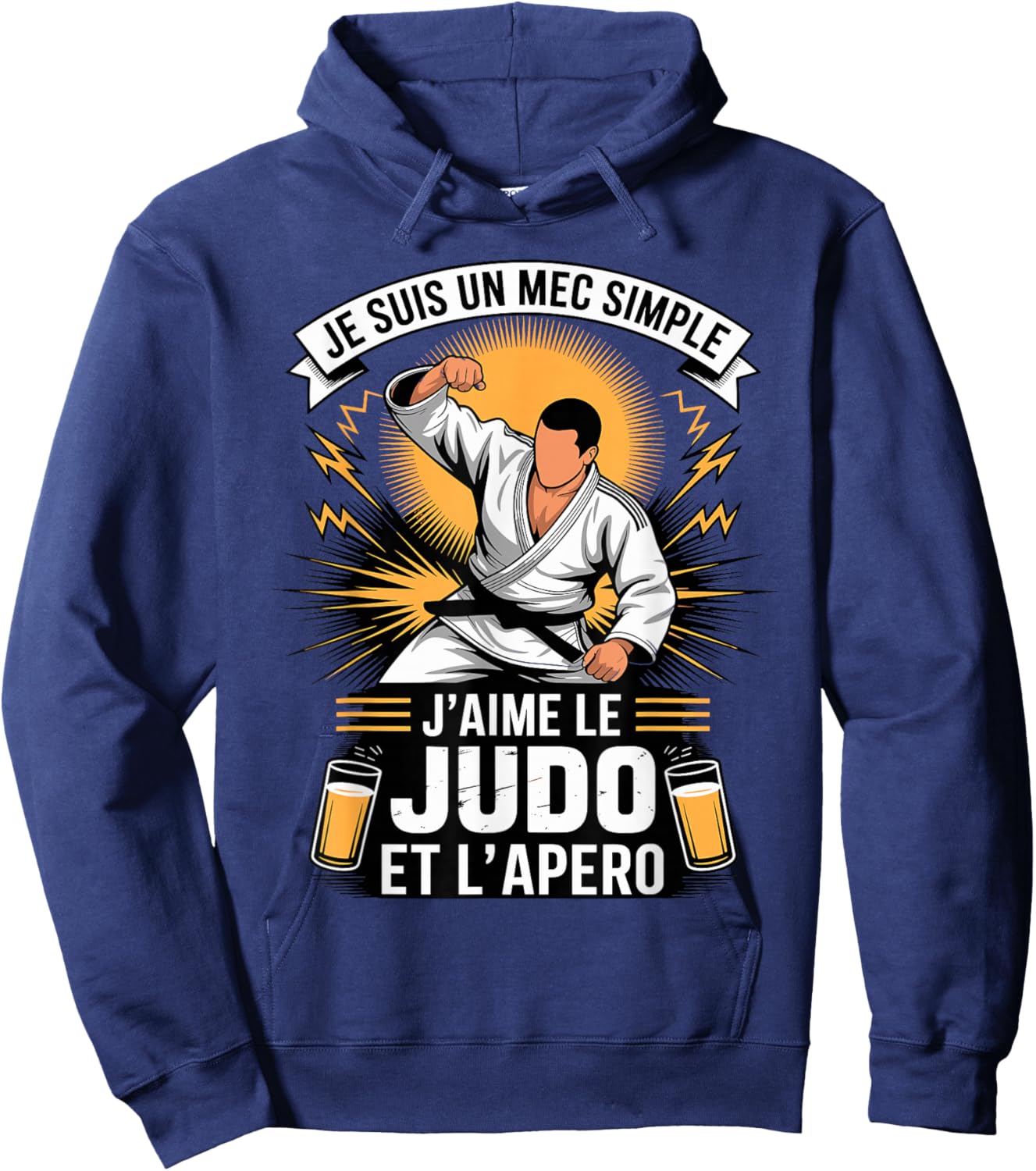 Je suis Un MEC Simple Jaime Le Judo ET LAPERO Hoodie - Hoodie | Navy