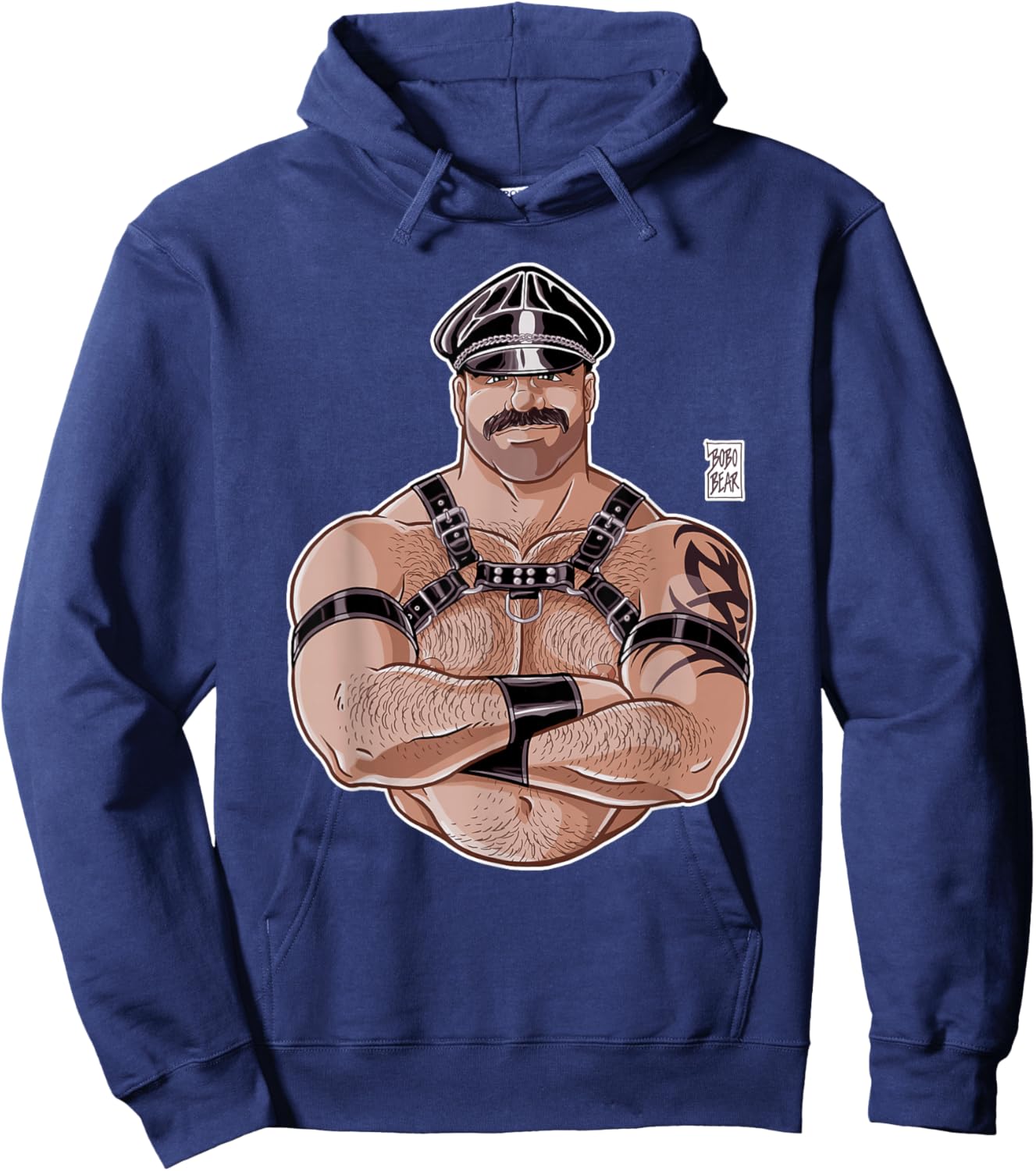 Bobo Bear - Leather Daddy - Full Colour Version Hoodie - Hoodie | Navy