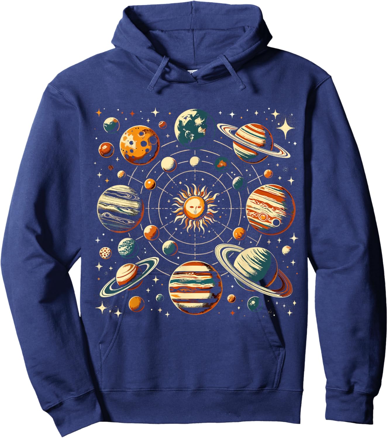 Solar System Planets Girls Astronomy Space Hoodie - Hoodie | Navy